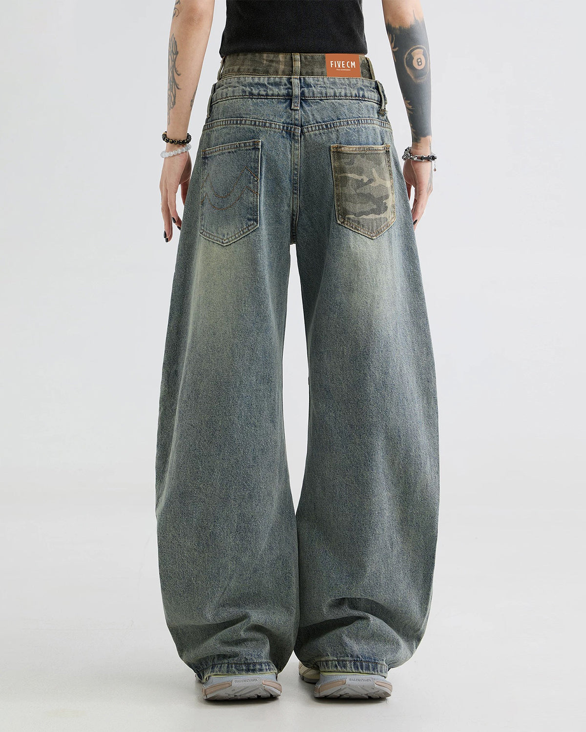 Double Waist Ripped Baggy Jeans | Inflation Streetwear