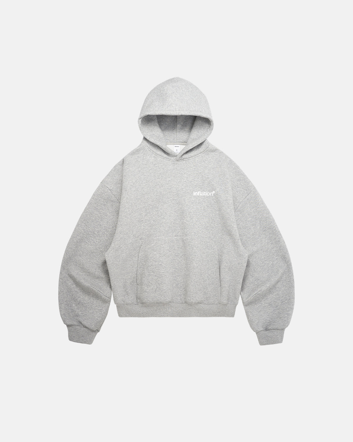 Grey Cropped Fleece Hoodies | Inflation Streetwear