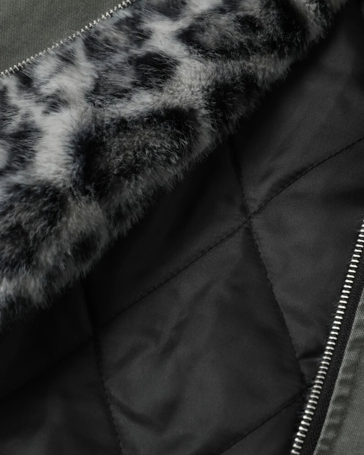 Monkey Wash Denim Leopard Faux Fur Jacket | Inflation Streetwear