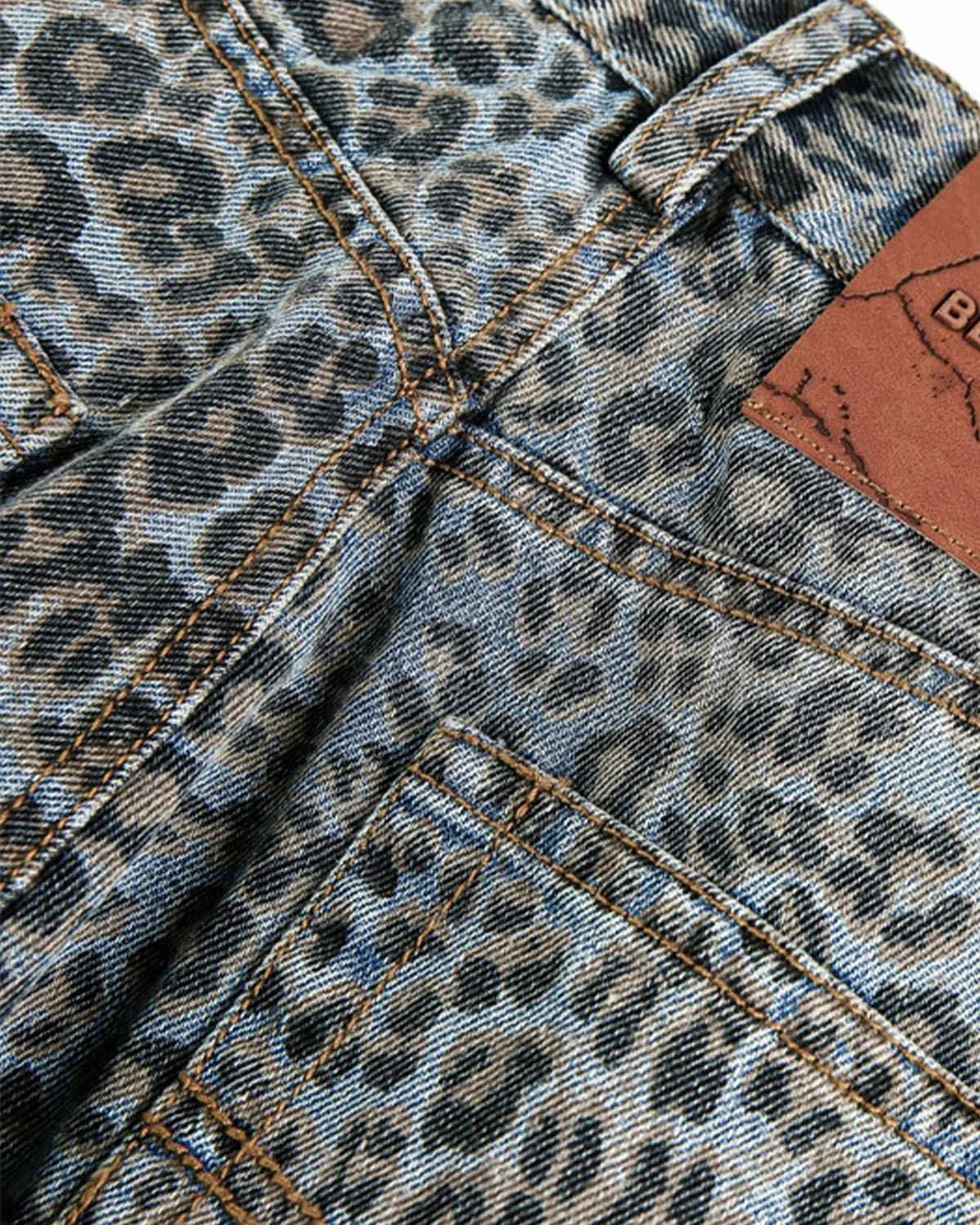 Vintage Leopard Print Barrel Jeans | Inflation Streetwear