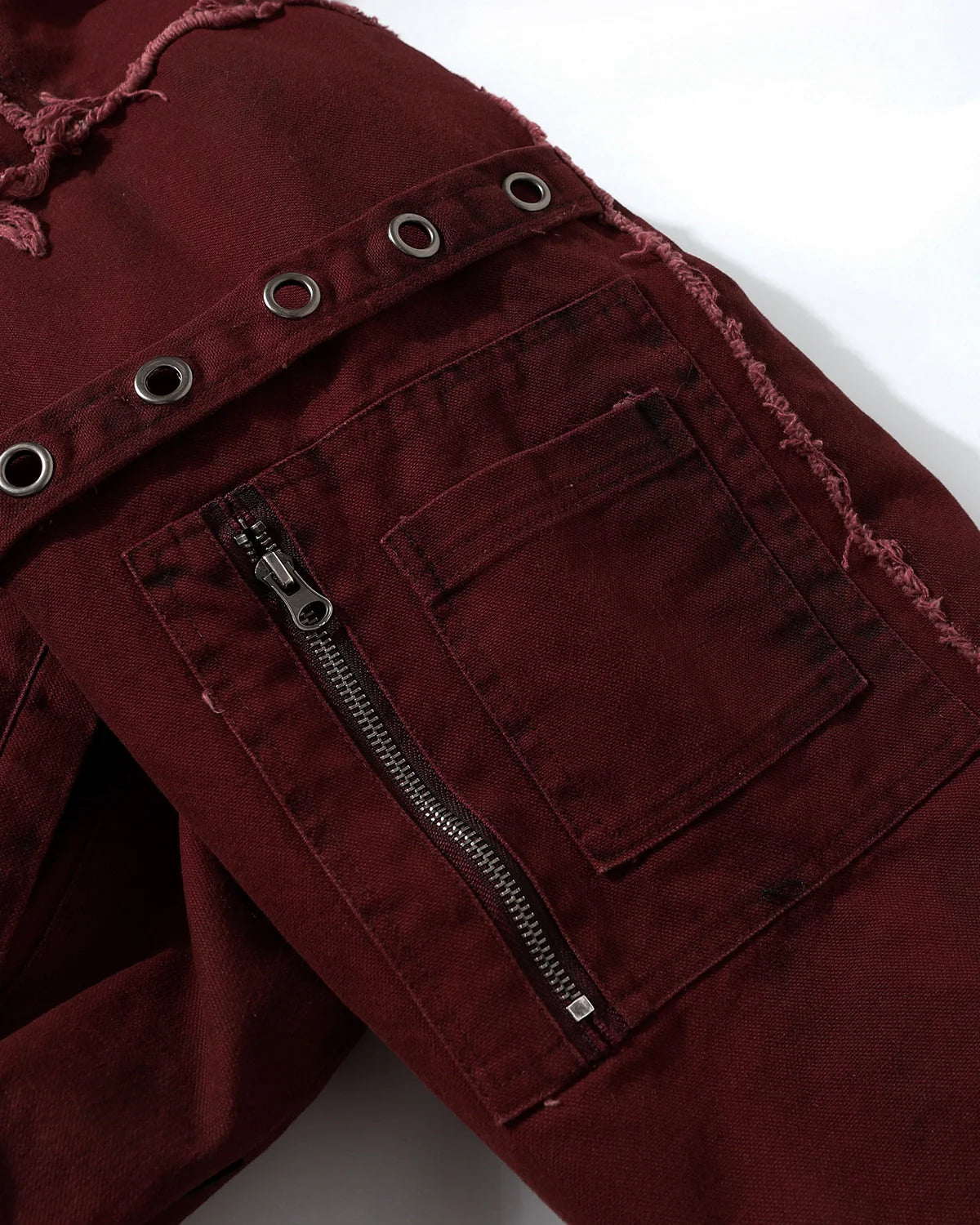 Retro Frayed Hodded Padded Jacket | Inflation Streetwear