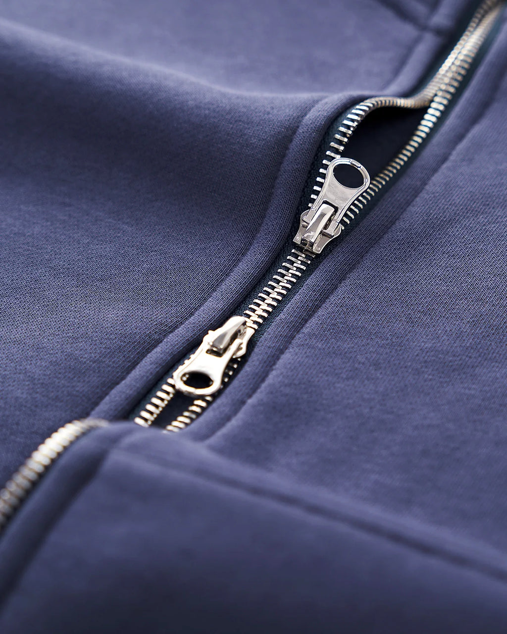 High Collar Fleece Double Zip-Up Hoodies | Inflation Streetwear