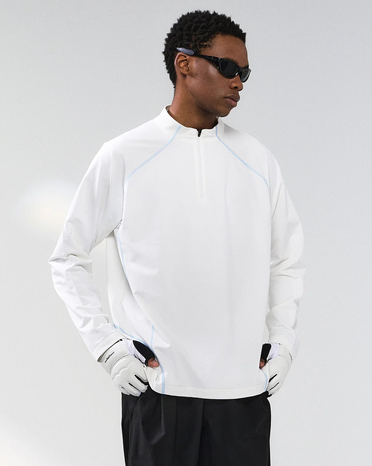 Quick-Dry Quarter Zip Up Long Sleeve Tee | INFLATION Streetwear