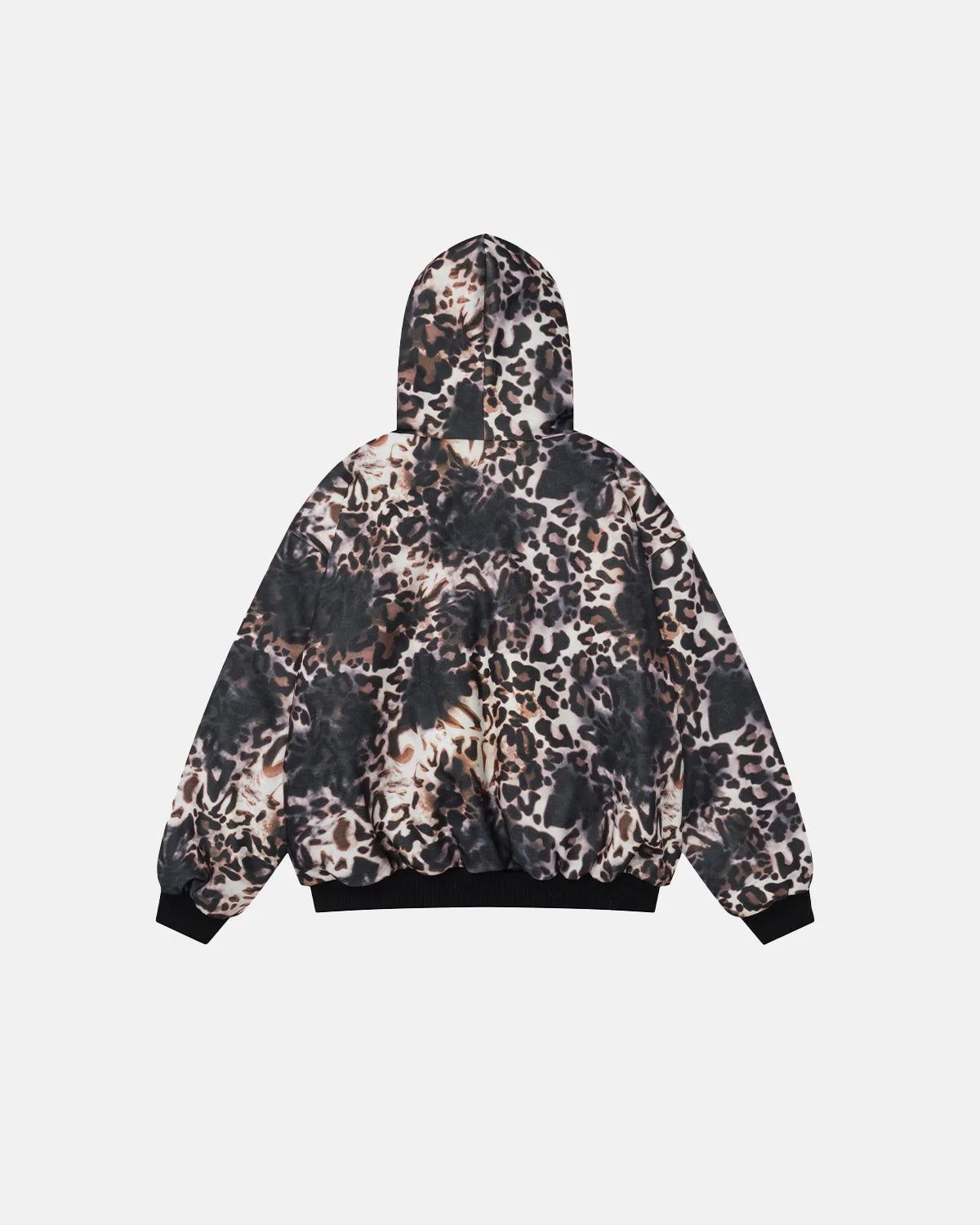 Leopard Embroidery Faux Fur Jacket | Inflation Streetwear