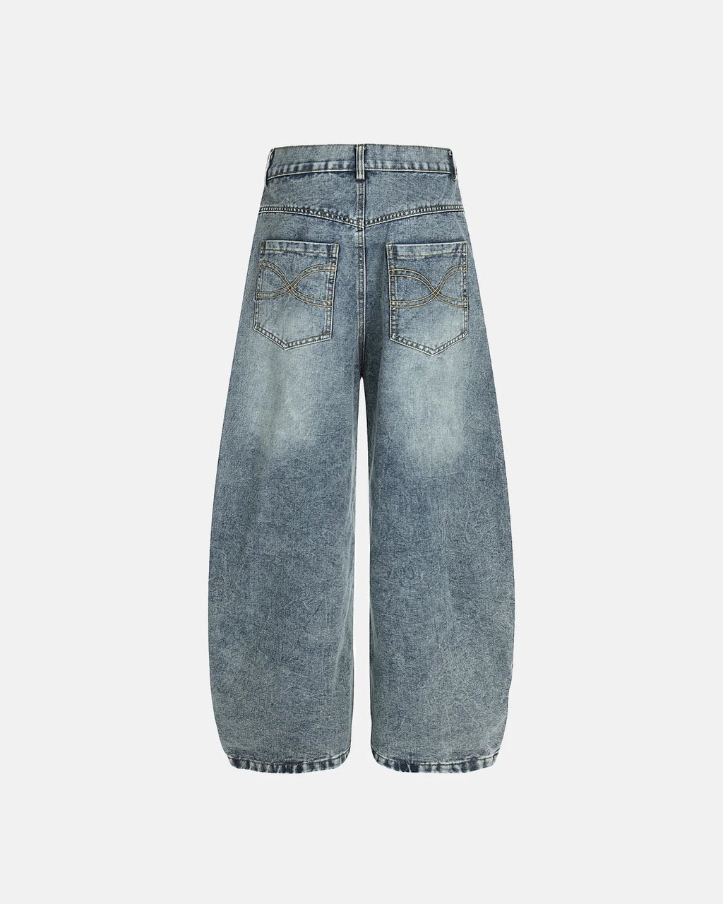 Rivets Embroidered Baggy Jeans | INFLATION Streetwear