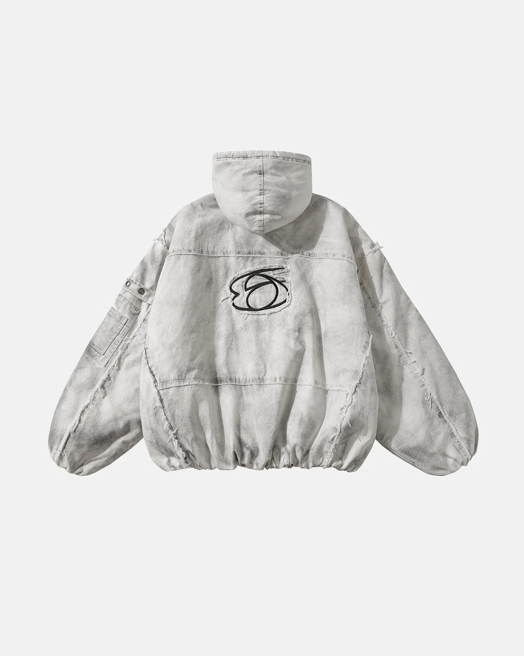 Retro Frayed Hodded Padded Jacket | Inflation Streetwear