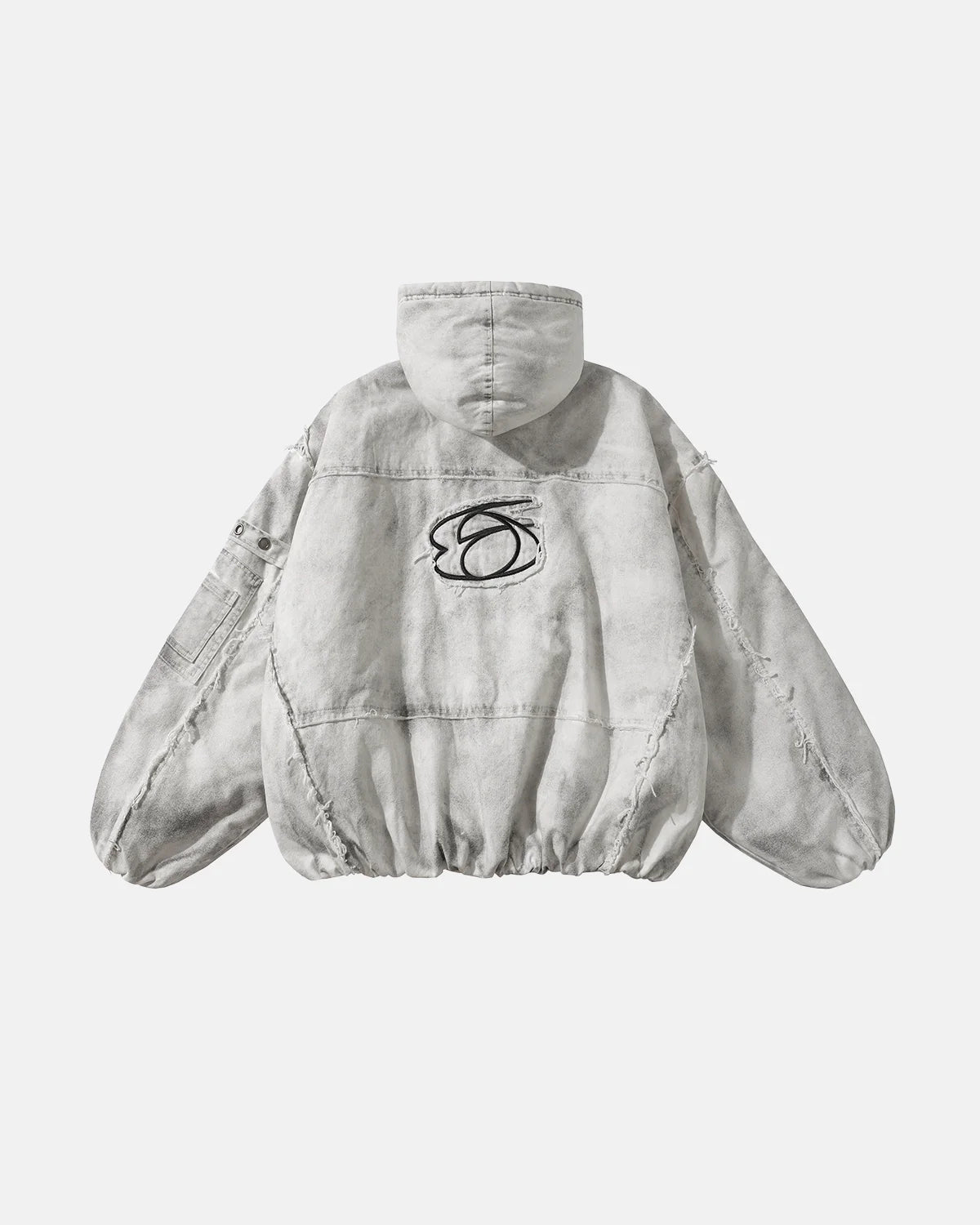 Retro Frayed Hodded Padded Jacket | Inflation Streetwear