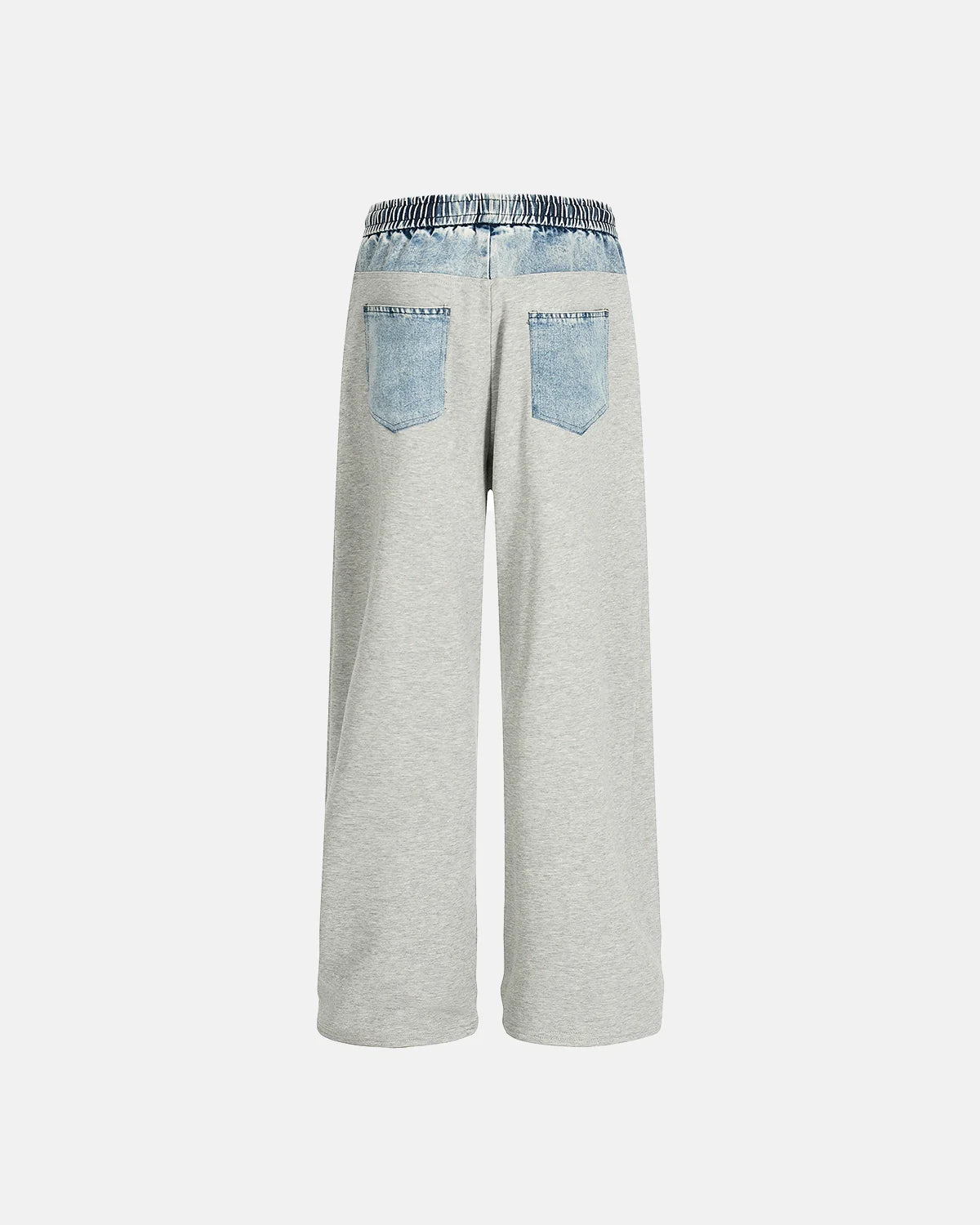 Denim Patchwork Straight Leg Sweatpant | Inflation Streetwear