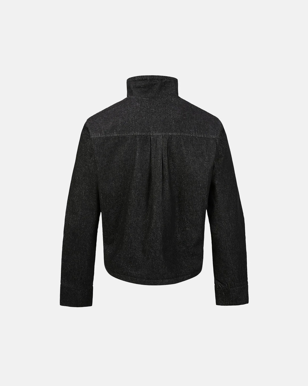 Cropped Asymmetric Button Denim Jacket | Inflation Streetwear