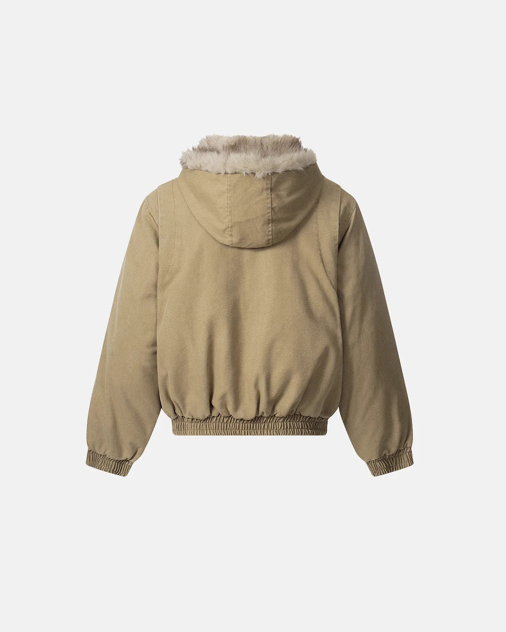 Detachable Hooded Faux Fur Padded Jacket | Inflation Streetwear