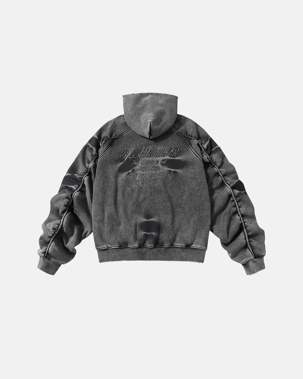 Acid Washed Embroidery Zip Up Hoodies | Inflation Streetwear