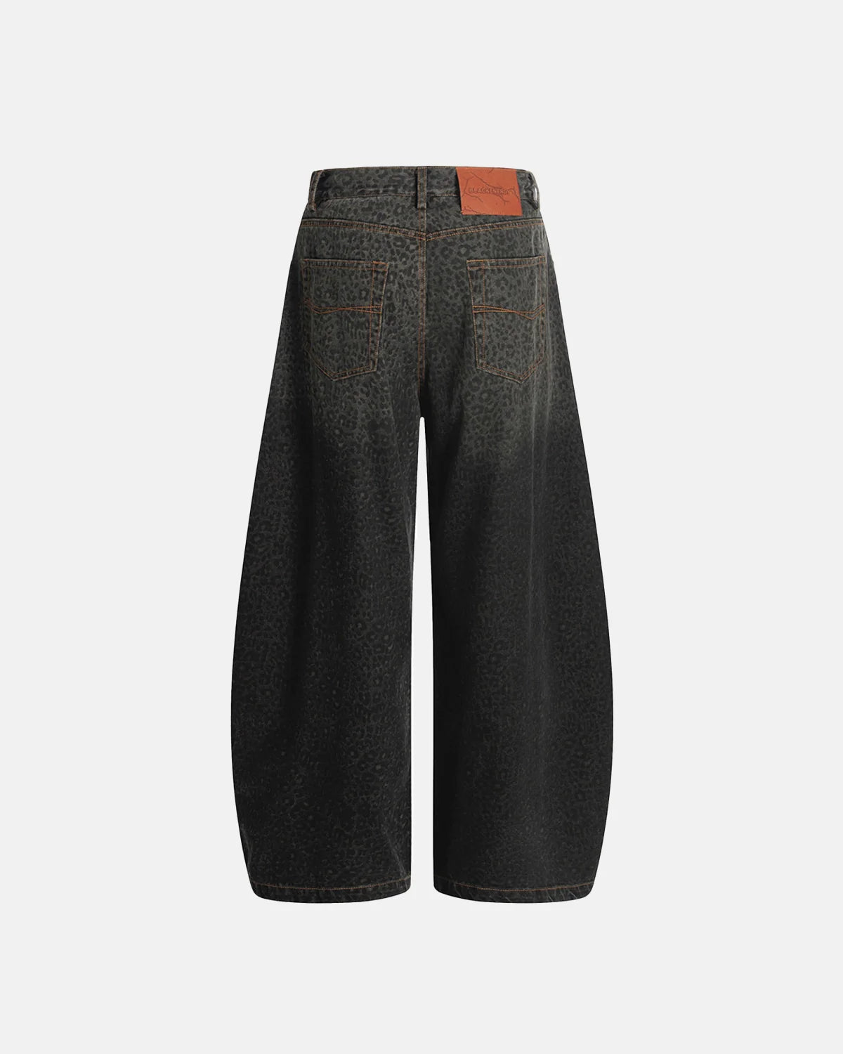 Vintage Leopard Print Barrel Jeans | Inflation Streetwear