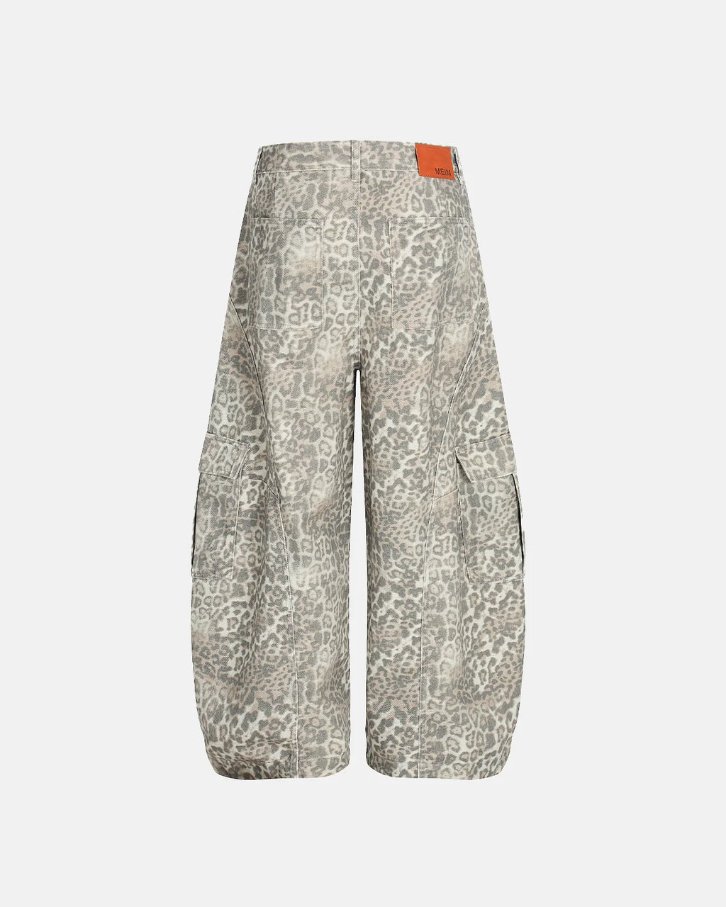 Leopard Pattern Cargo Barrel Pants | INFLATION Streetwear