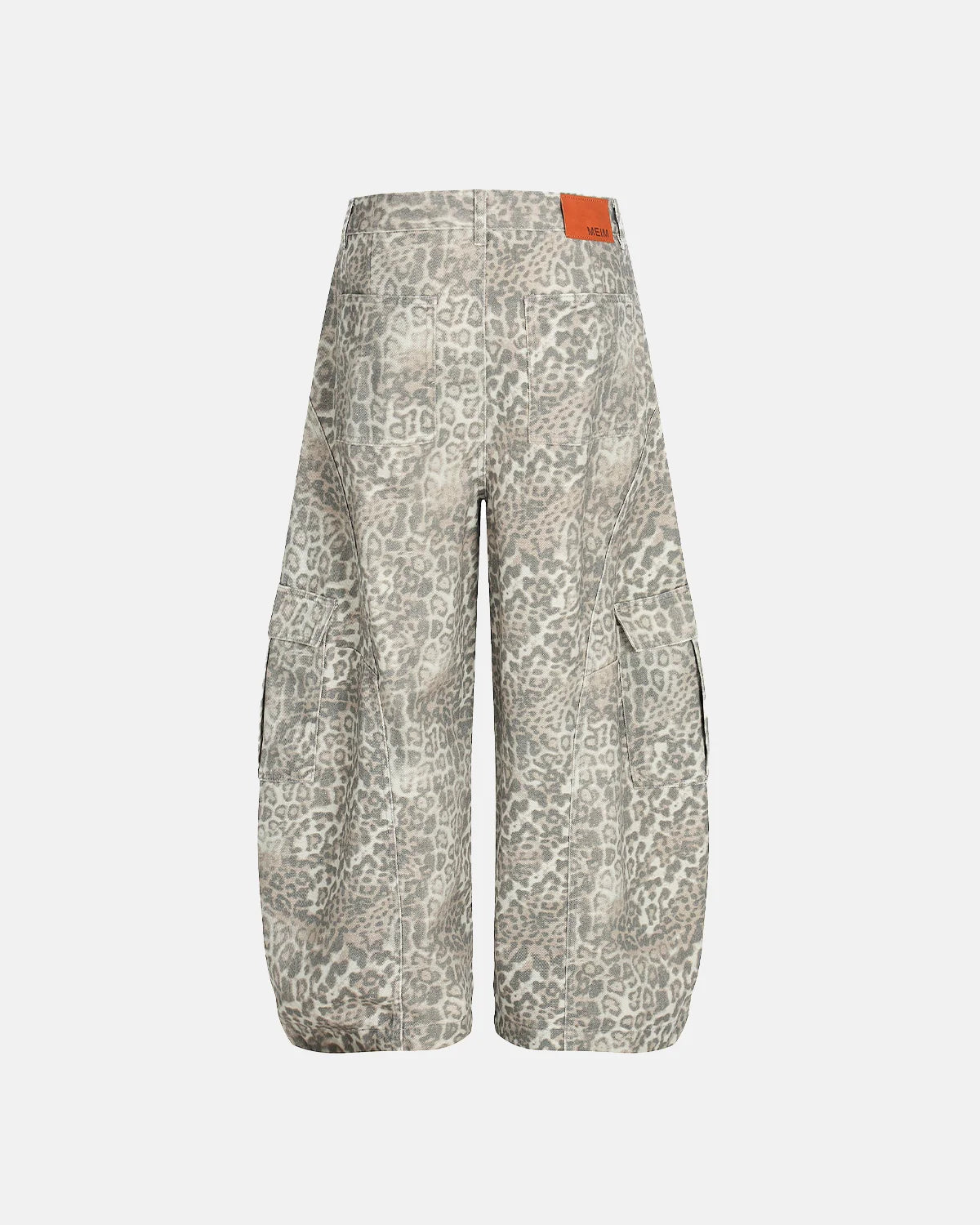 Leopard Pattern Cargo Barrel Pants | INFLATION Streetwear