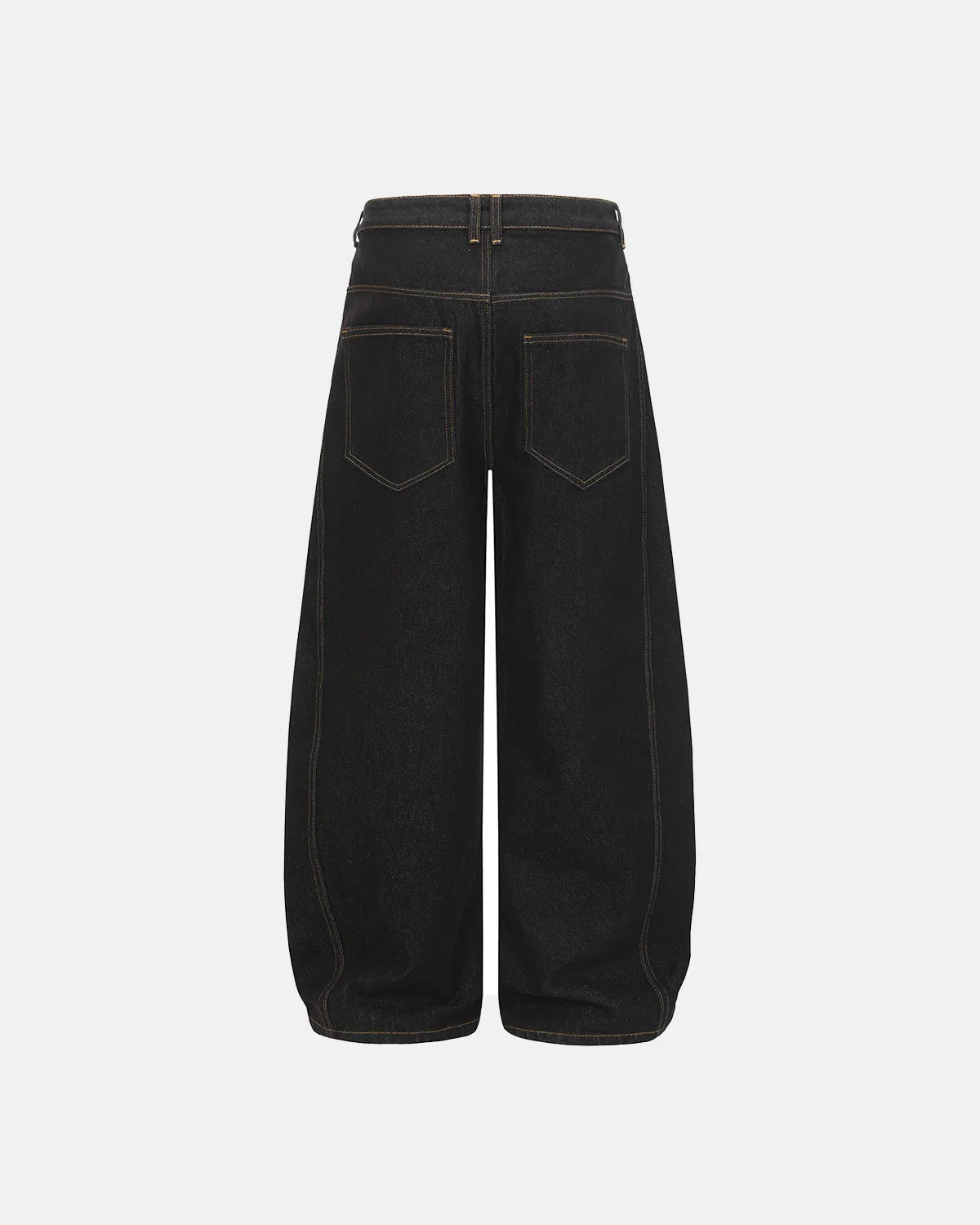 Button Detail Raw Baggy Jeans | Inflation Streetwear