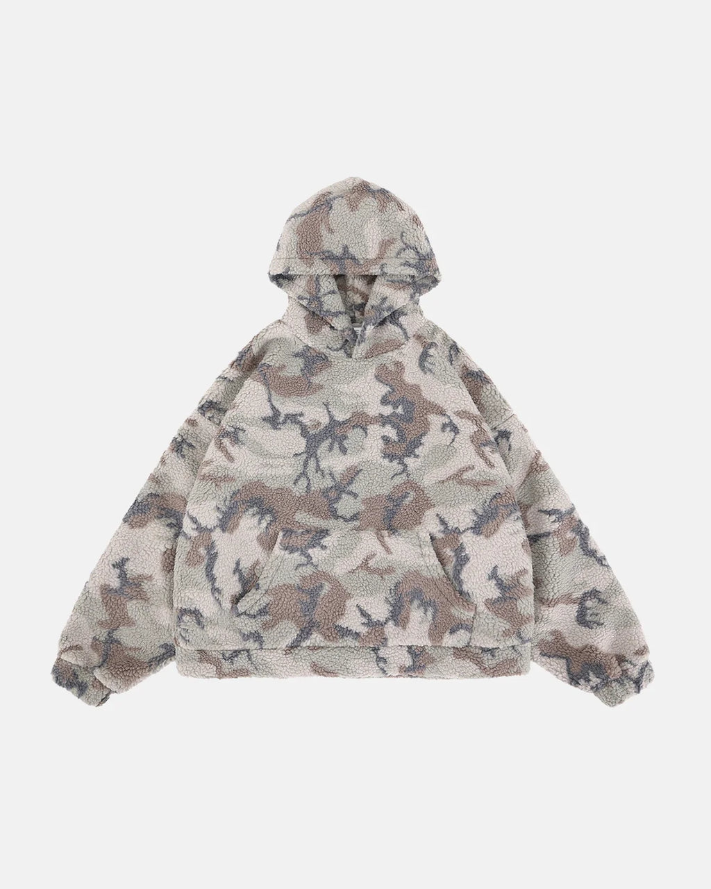 Camo Sherpa Fleece Hoodies | Inflation Streetwear