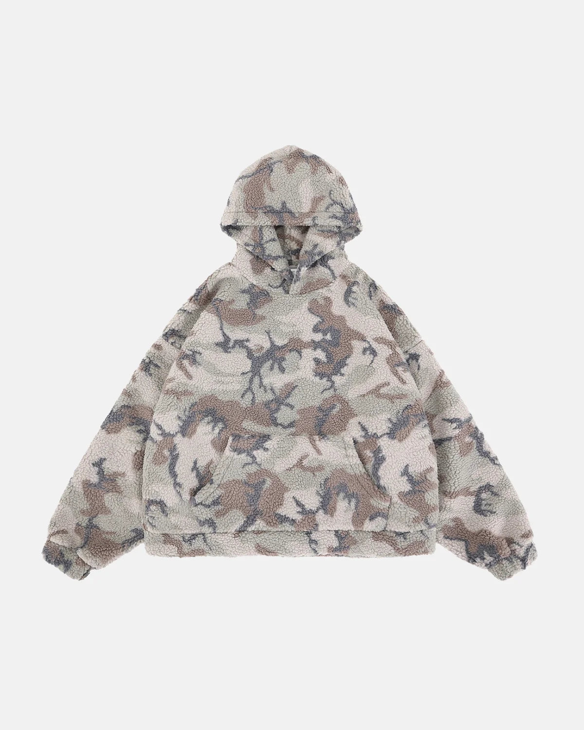 Camo Sherpa Fleece Hoodies | Inflation Streetwear