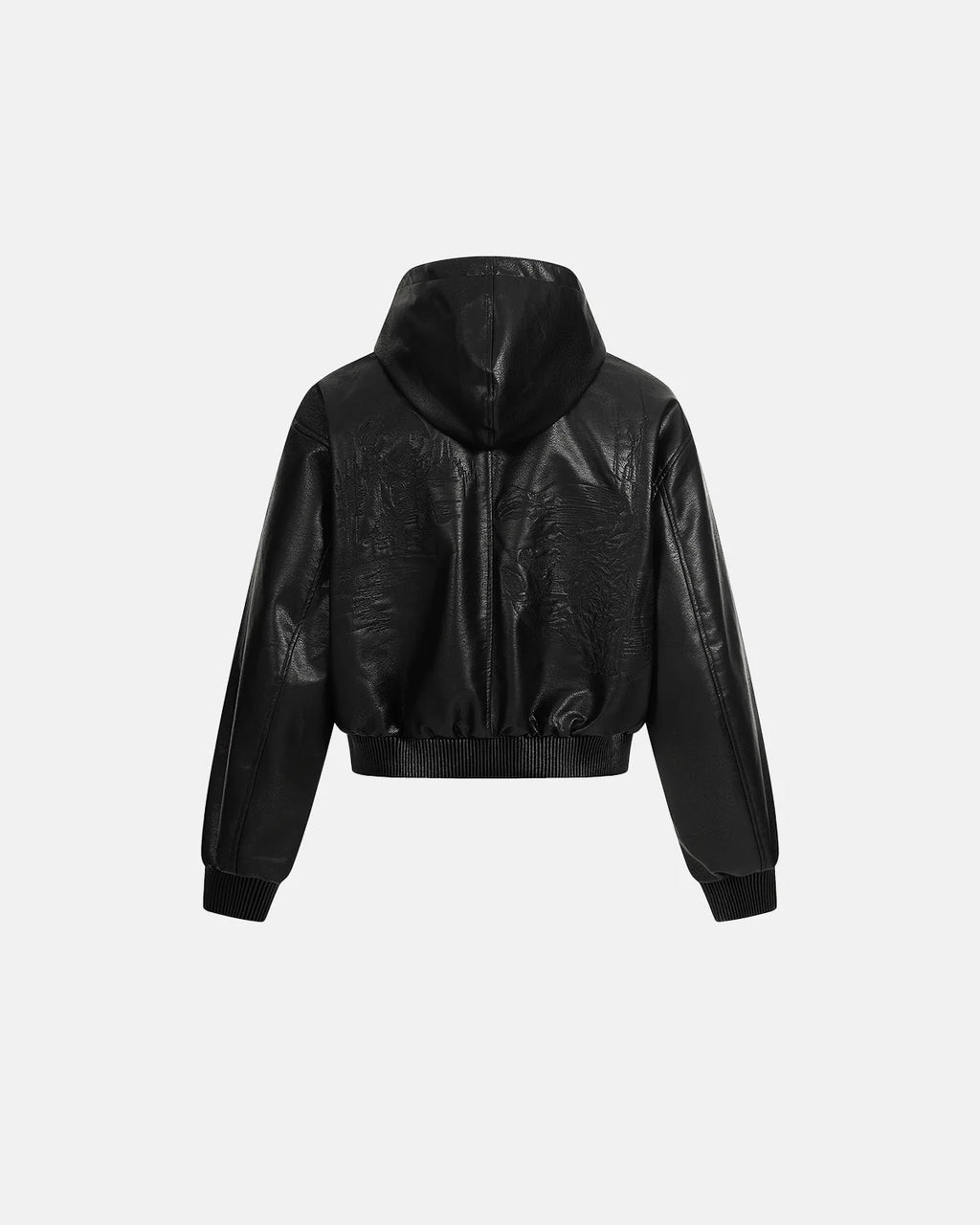 Hooded PU Leather Biker Jacket | INFLATION Streetwear