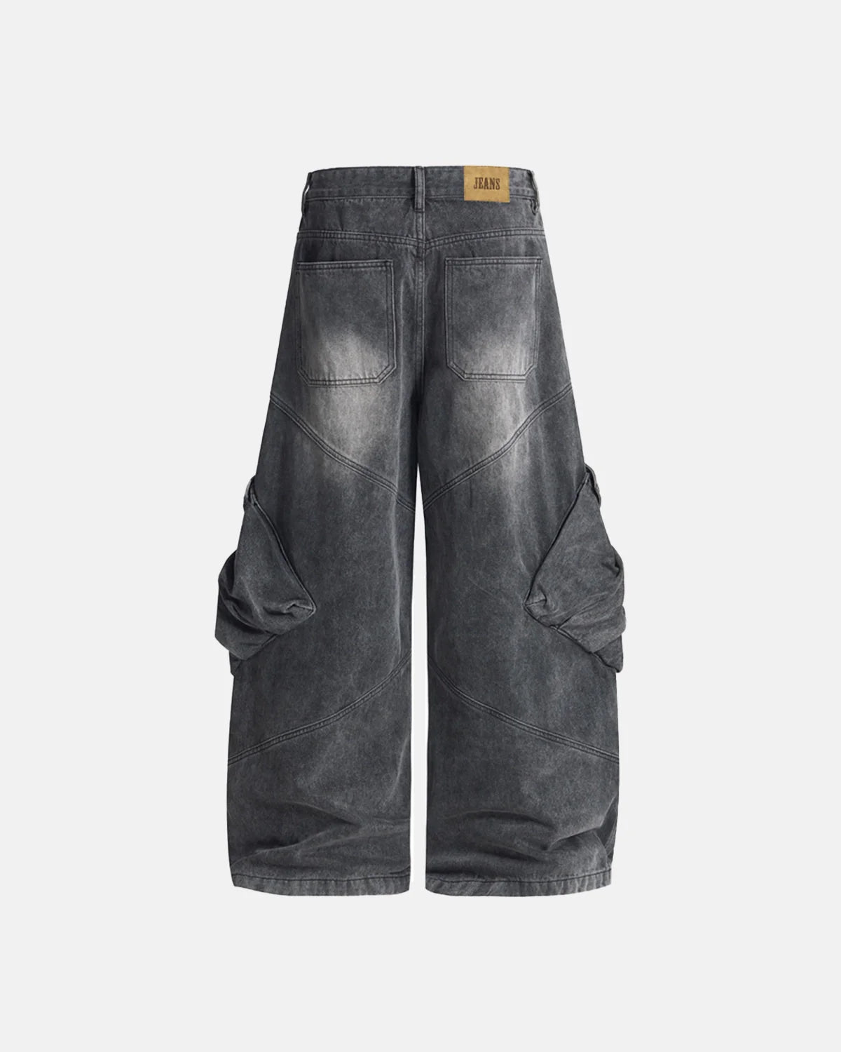 Big Pocket Cargo Acid Wash Baggy Jeans | Inflation Streetwear