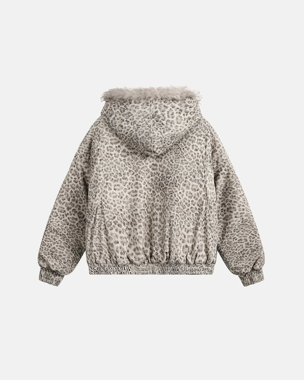 Leopard Faux Fur Lined Bomber Jacket | Inflation Streetwear
