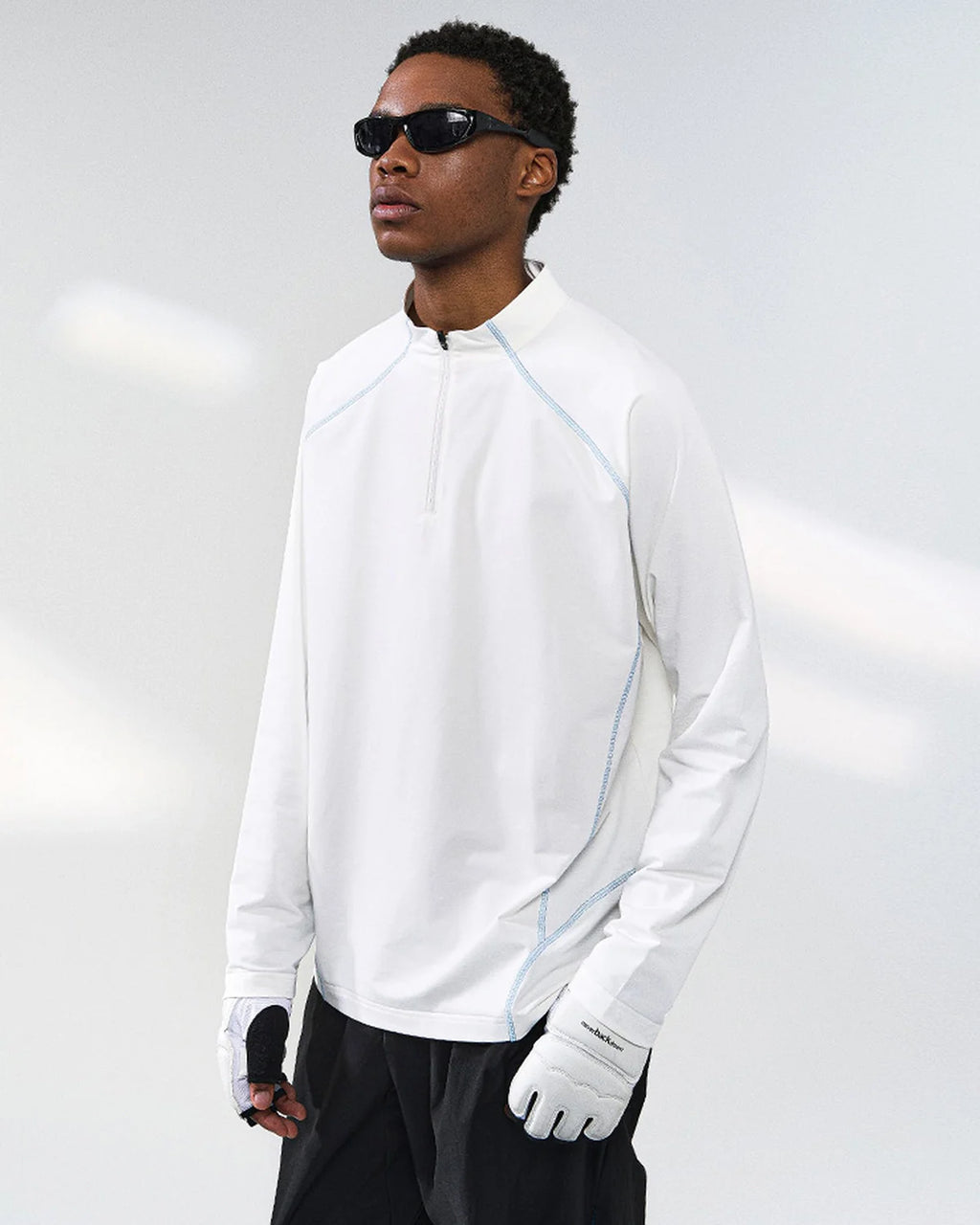 Quick-Dry Quarter Zip Up Long Sleeve Tee | INFLATION Streetwear