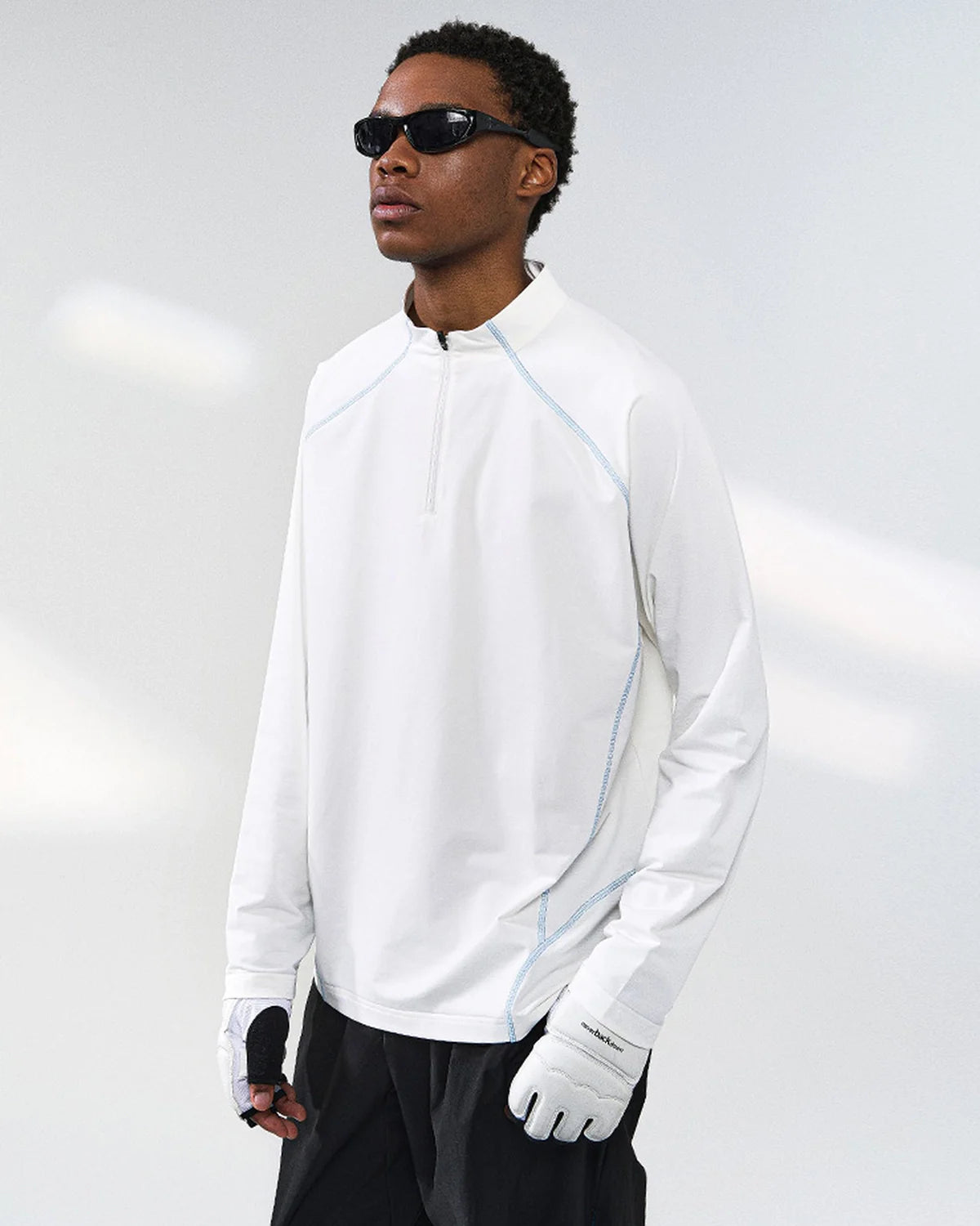 Quick-Dry Quarter Zip Up Long Sleeve Tee | INFLATION Streetwear