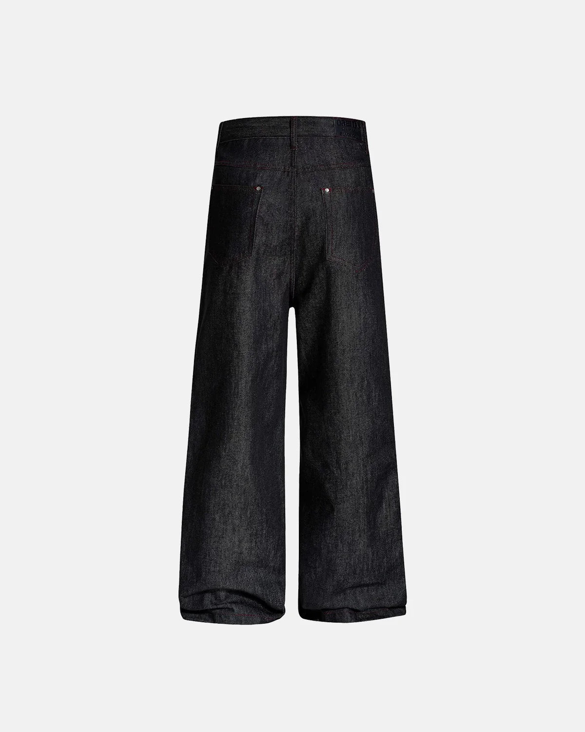 Metal Buckle Stitching Straight Leg Jeans | Inflation Streetwear