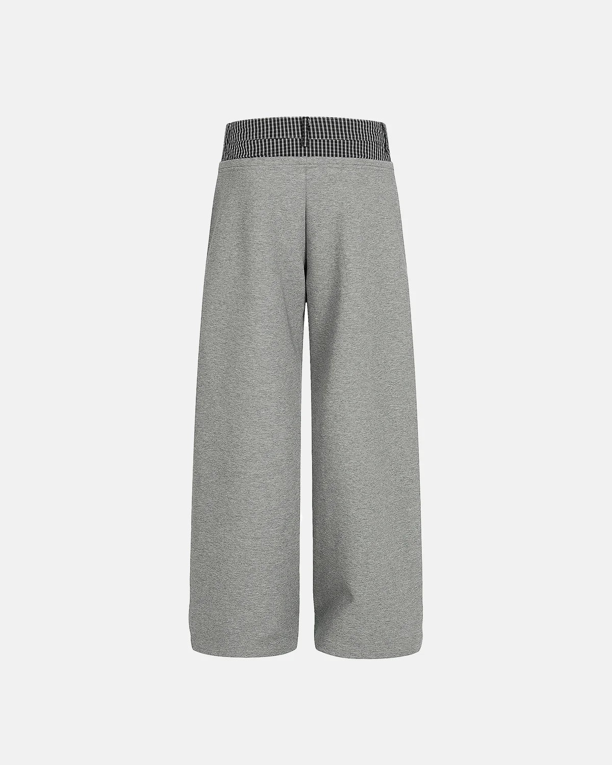 Double Waist Checkered Straight Leg Sweatpant | Inflation Streetwear