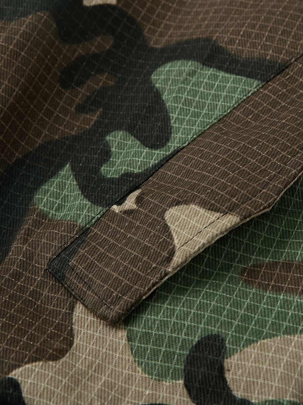 Camouflage Fur Collar Reversible Cotton Jacket - 2499