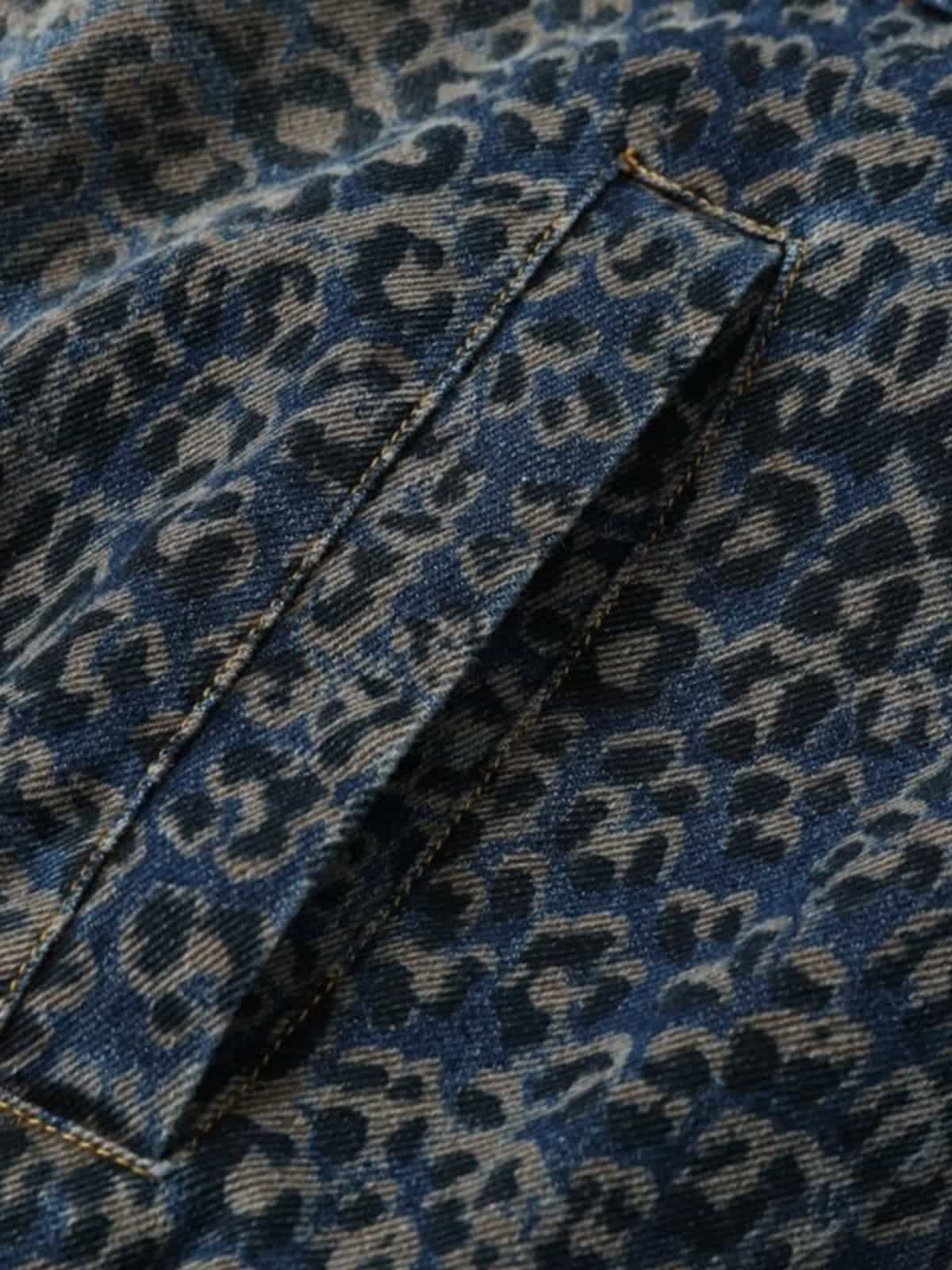 Vintage Lambswool Leopard Emblem Padded Jacket