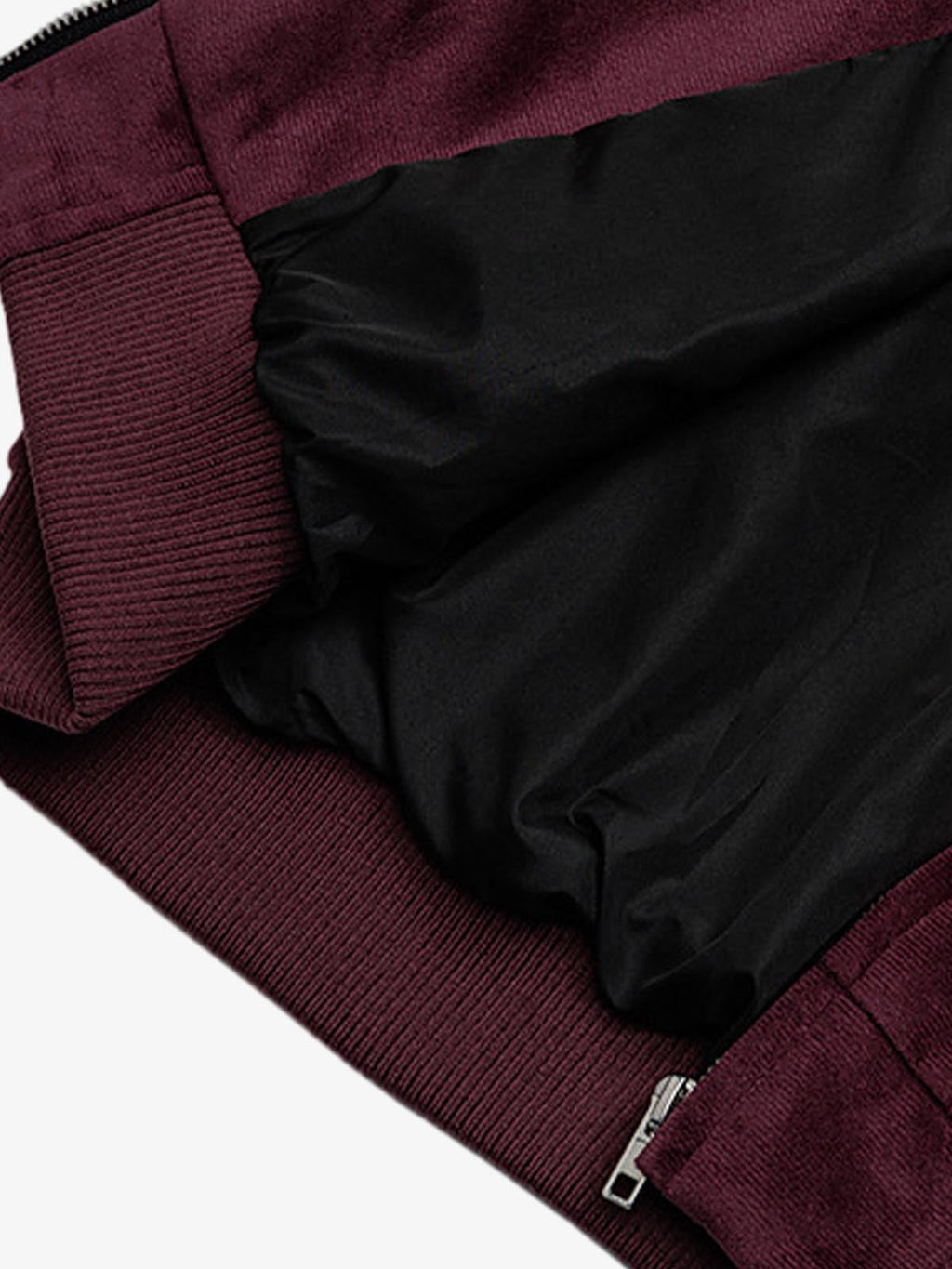 Vintage Velvet Pearl Embellished Bomber Jacket