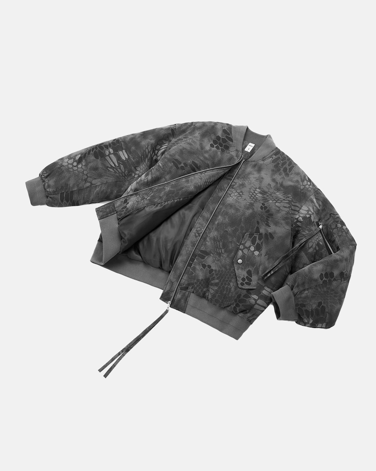 Snake Scale Camouflage Bomber Jacket | Inflation Streetwear