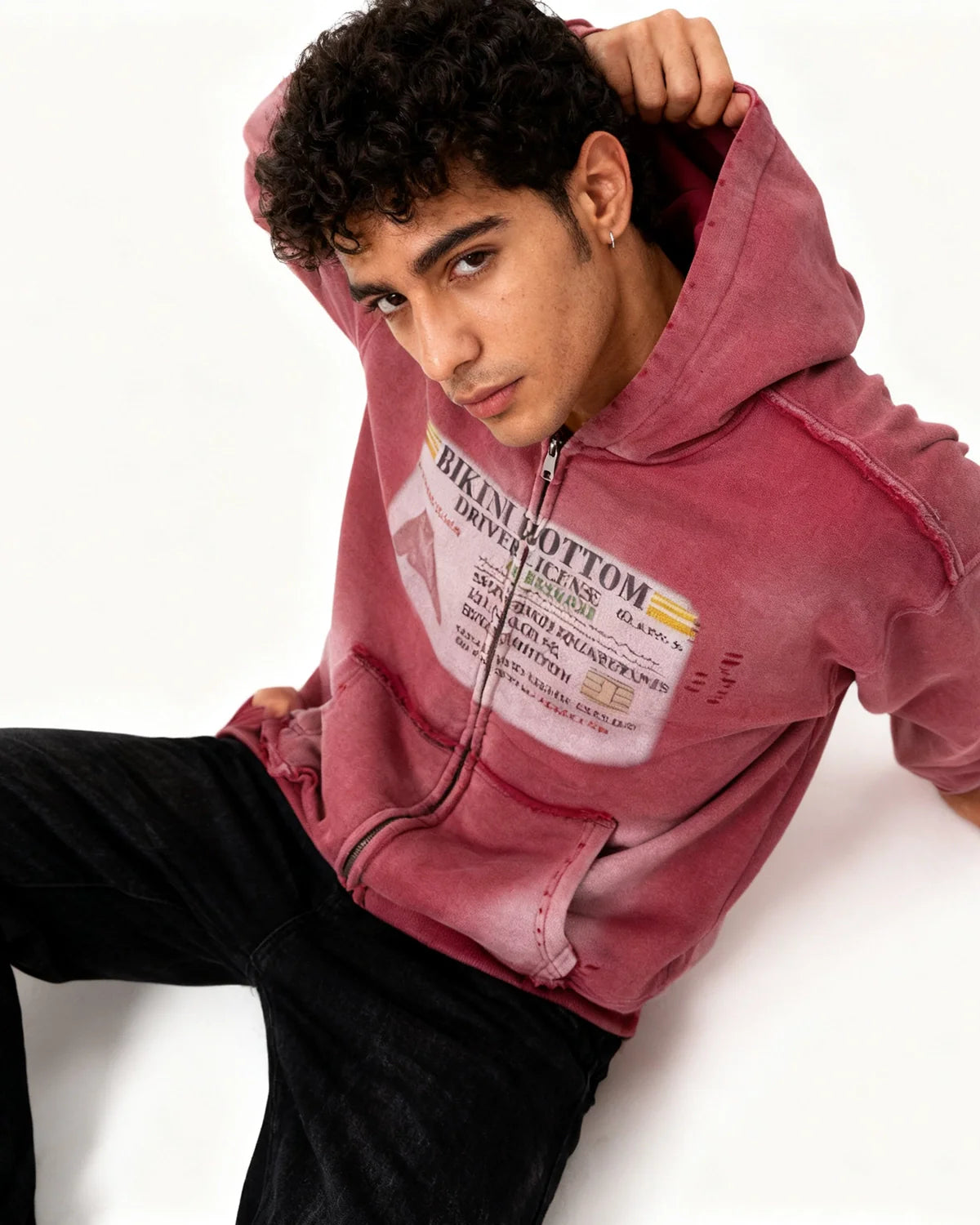 Graphic Ripped Washed Zip Up Hoodies | Inflation Streetwear