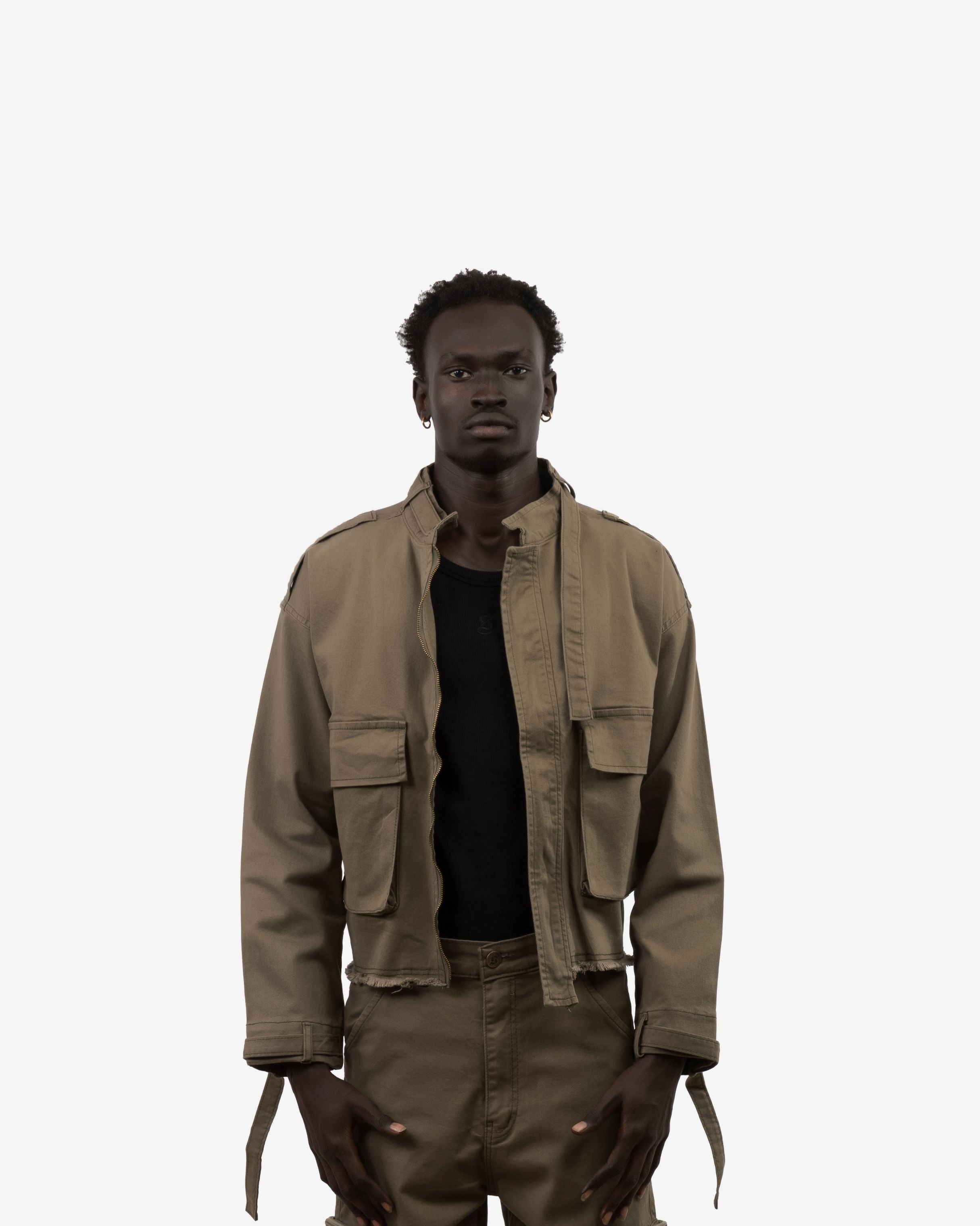 Box Fit Cargo Jacket With Large Pockets