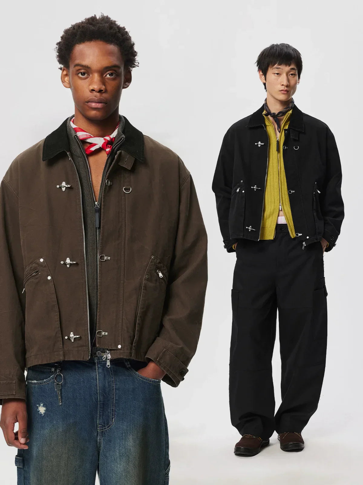 Fireman Buckle Worker Zip Up Jacket | Inflation Streetwear