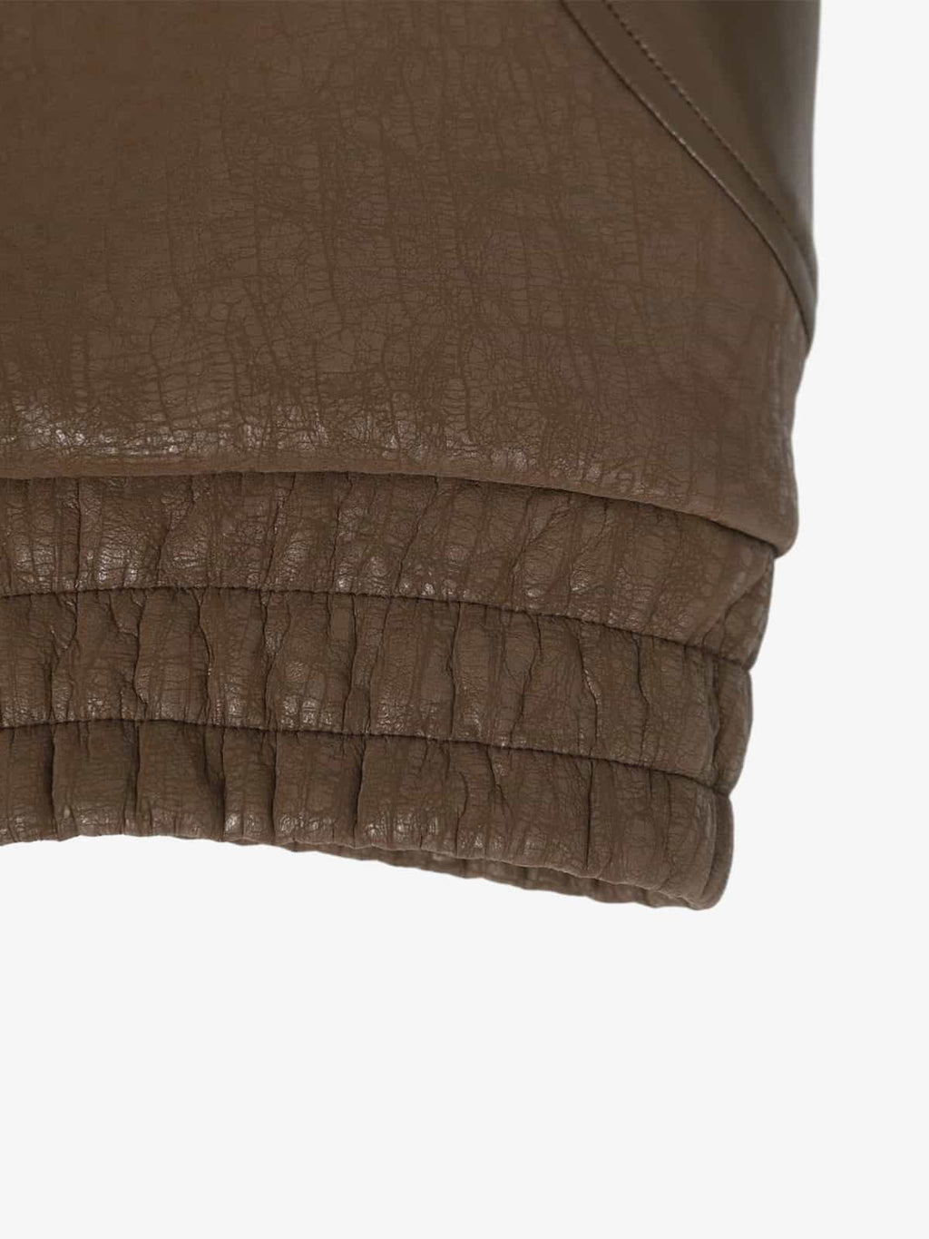 Retro Textured PU Patchwork Workwear Bomber Jacket