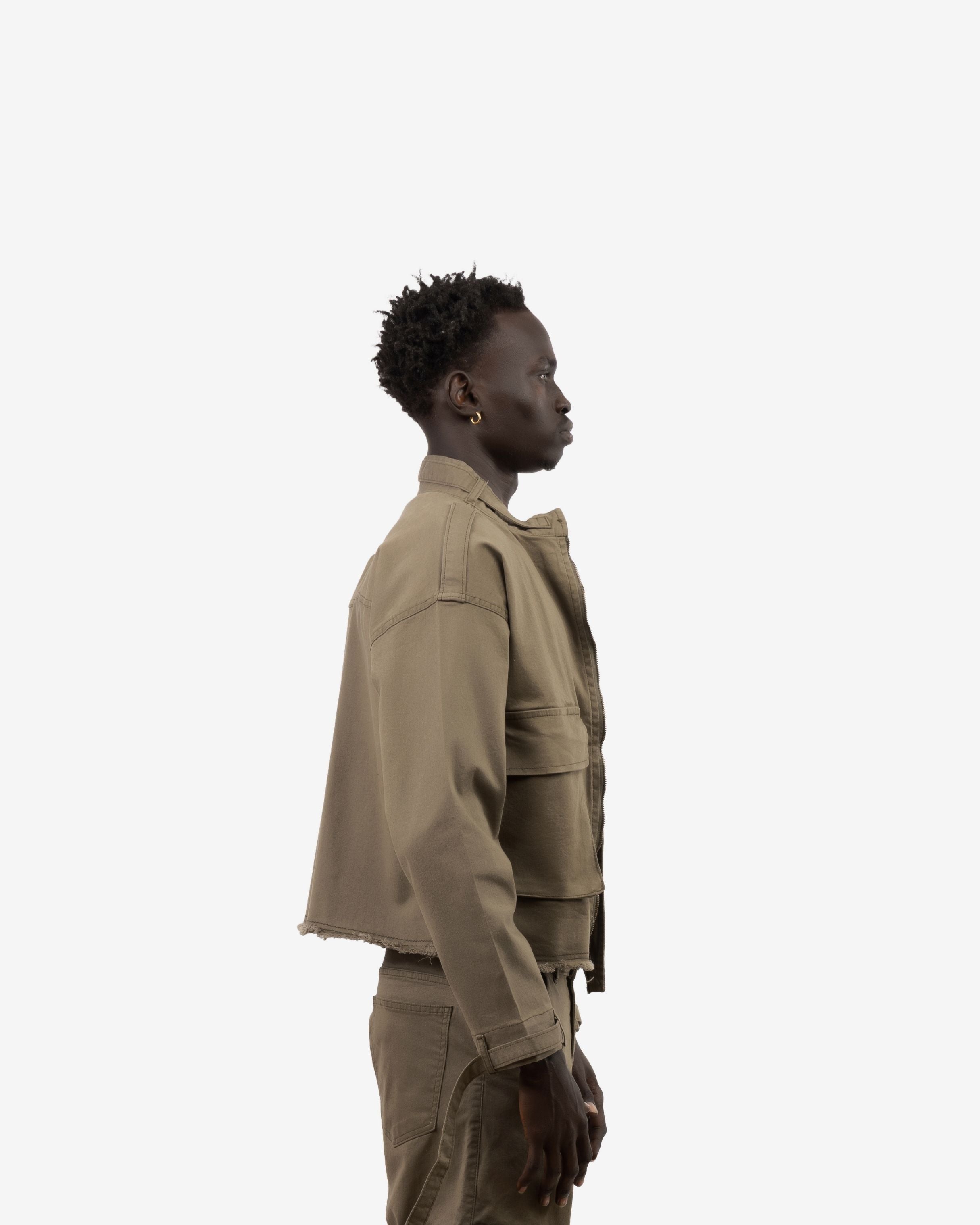 Box Fit Cargo Jacket With Large Pockets