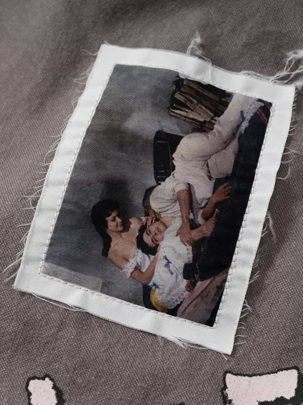 Street Graffiti Distressed High-Neck Padded Cotton Jacket