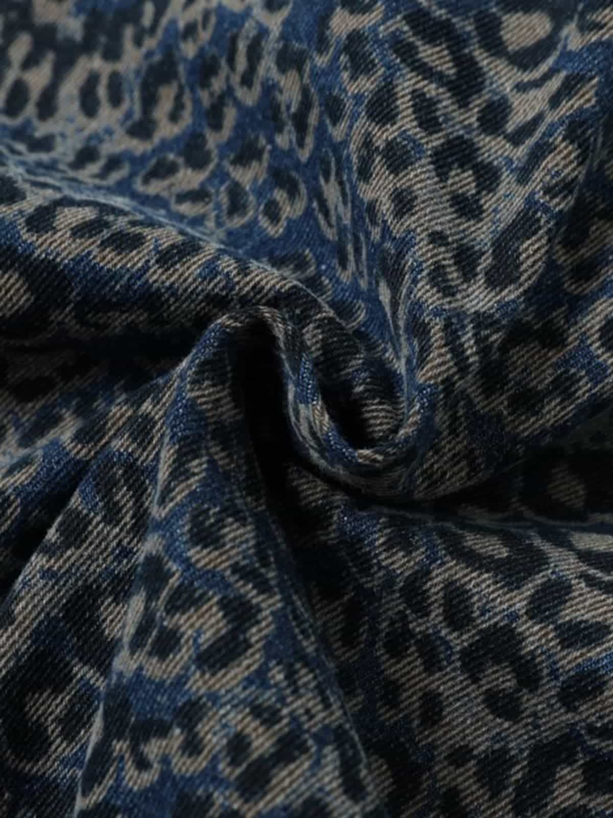 Vintage Lambswool Leopard Emblem Padded Jacket