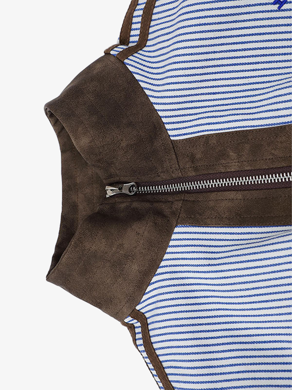 Retro Badge Embroidery Contrast Cropped Jacket