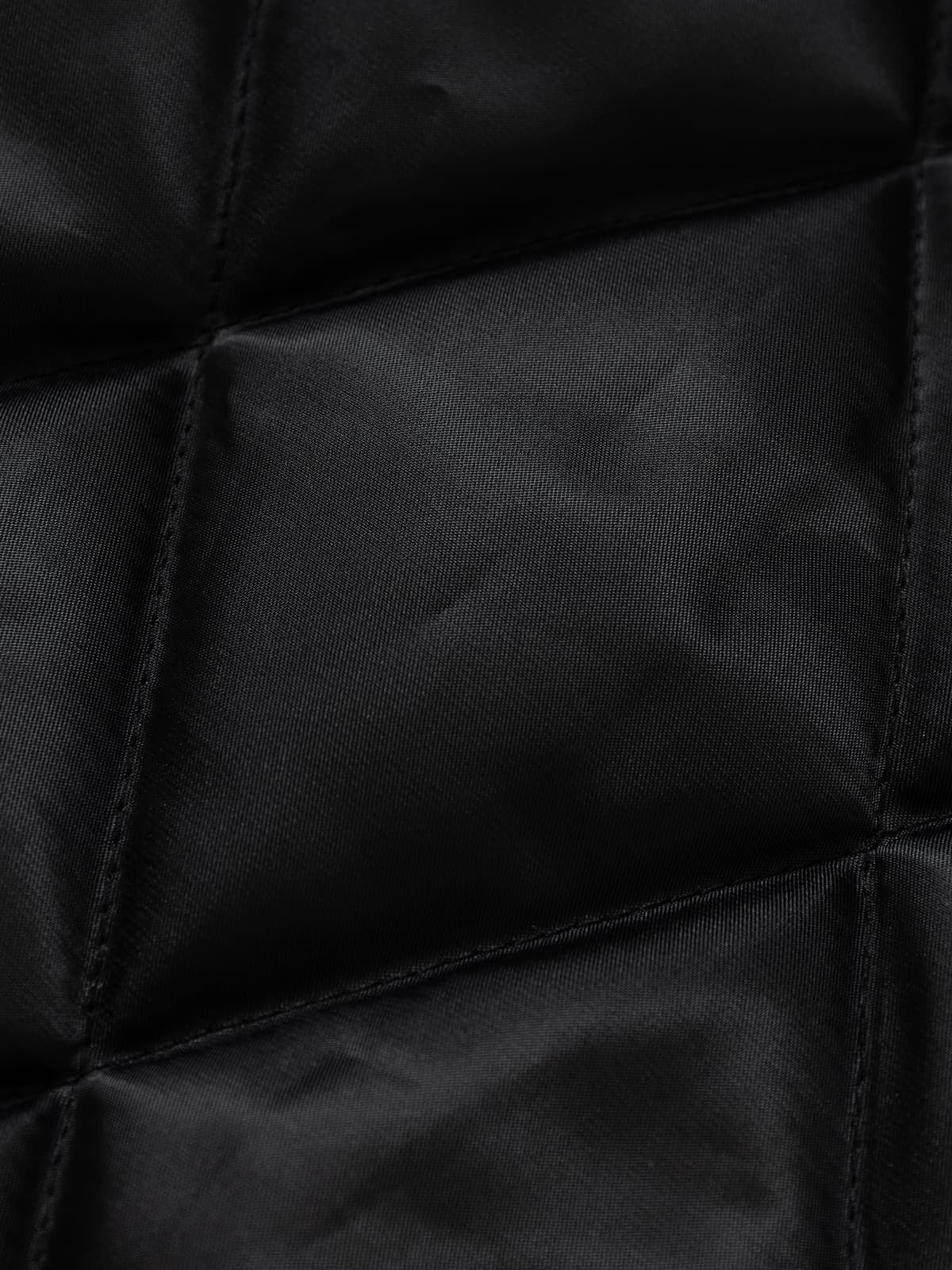 Street Dark Shadow Fur Collar Quilted Bomber Jacket