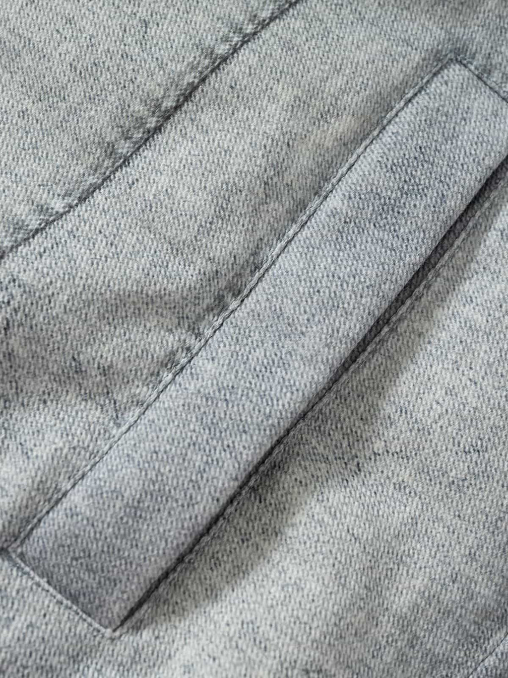 Street Illusion Denim Print Stand Collar Padded Cotton Jacket