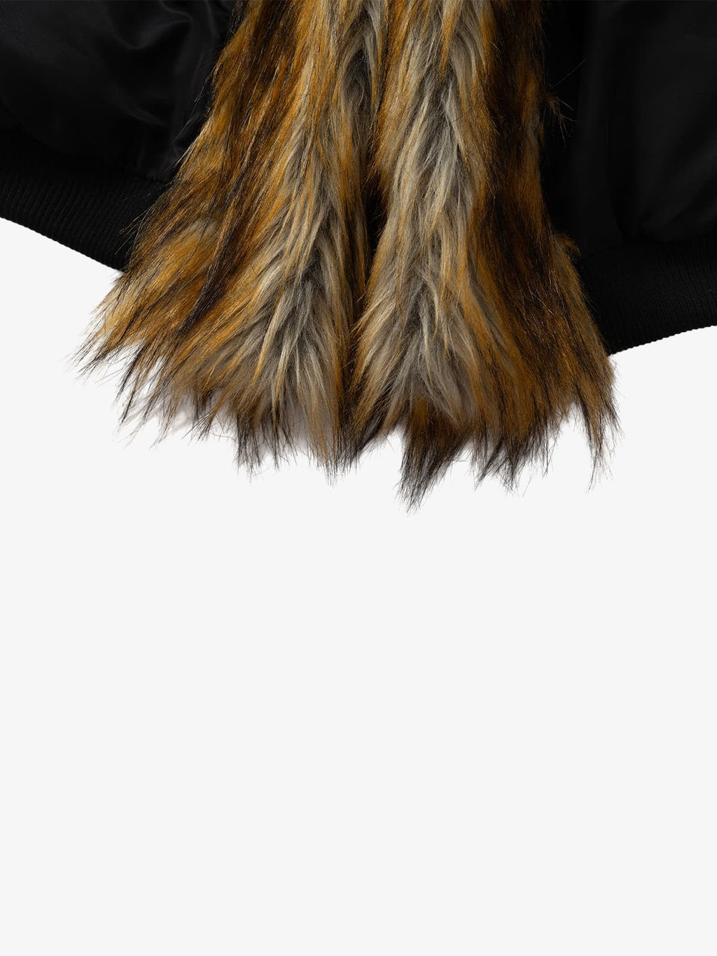 Street Dark Shadow Fur Collar Quilted Bomber Jacket