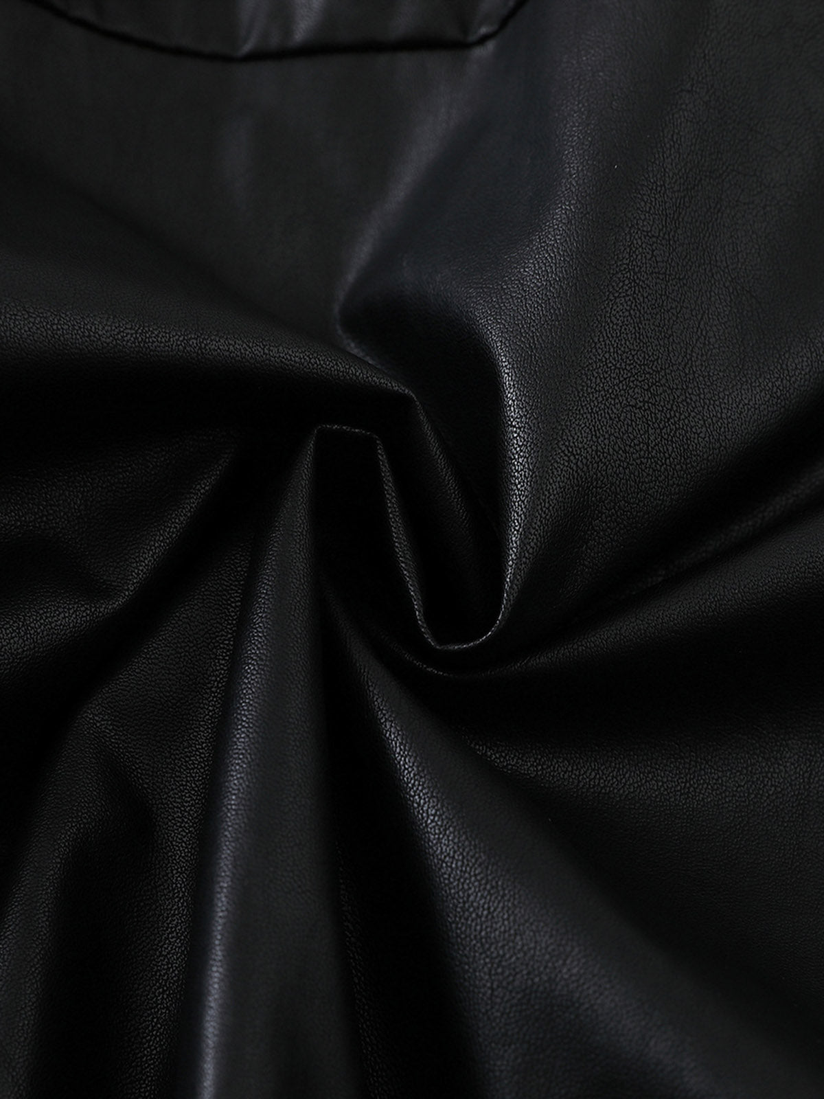 Boxy Hooded PU Leather Racing Jacket