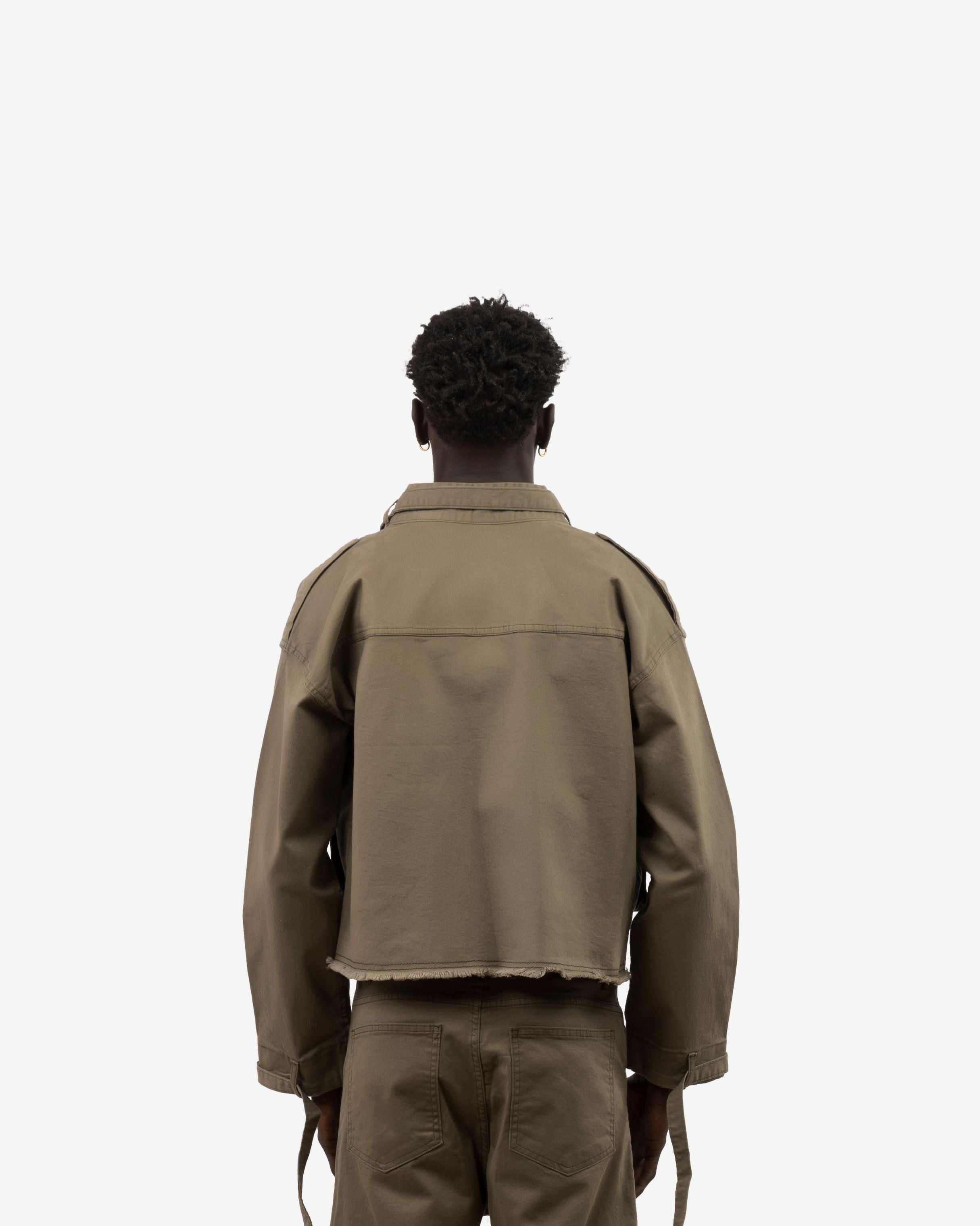 Box Fit Cargo Jacket With Large Pockets