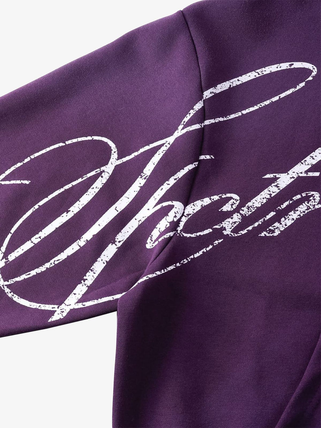 High Street Script Letter Print Zip-up Hoodie Jacket