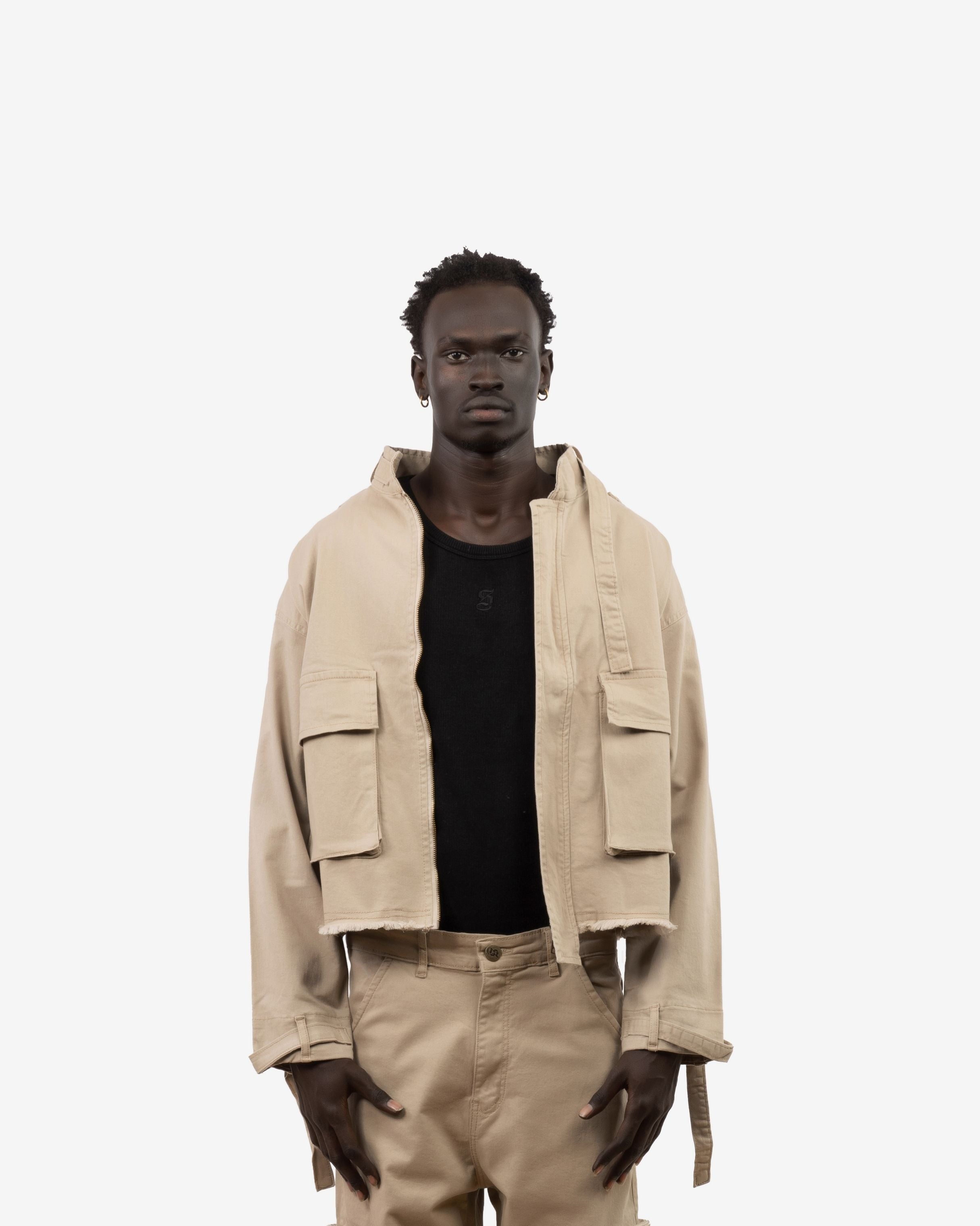 Box Fit Cargo Jacket With Large Pockets