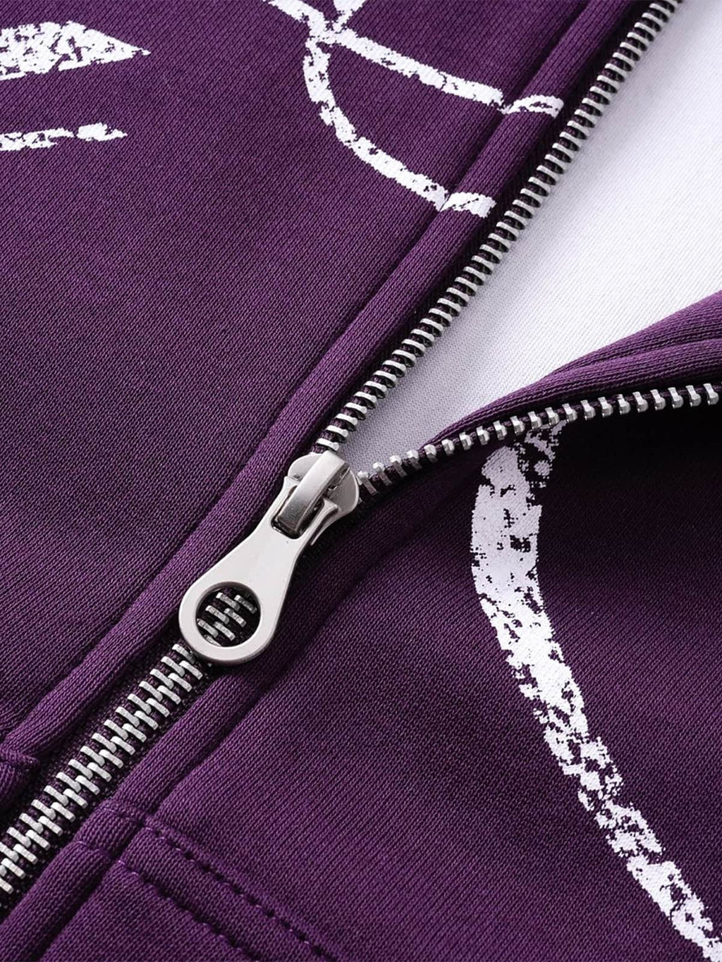 High Street Script Letter Print Zip-up Hoodie Jacket