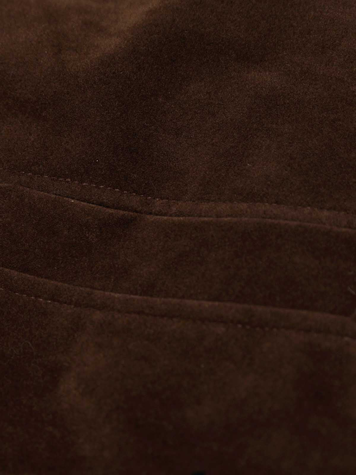 Retro Asymmetrical Lambswool Suede Padded Jacket