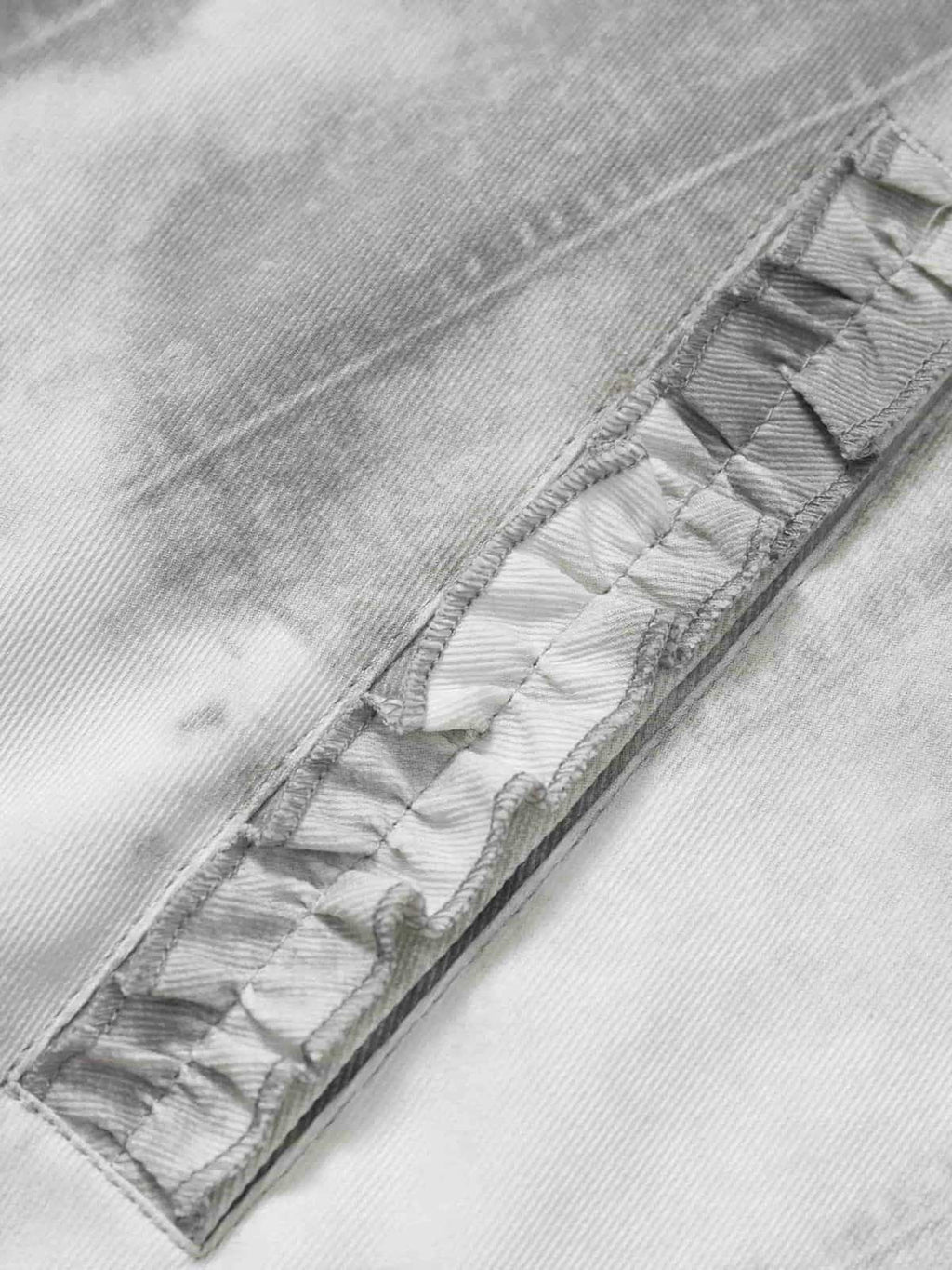 Vintage Tie-Dye Detachable Fur Collar Hooded Bomber Jacket